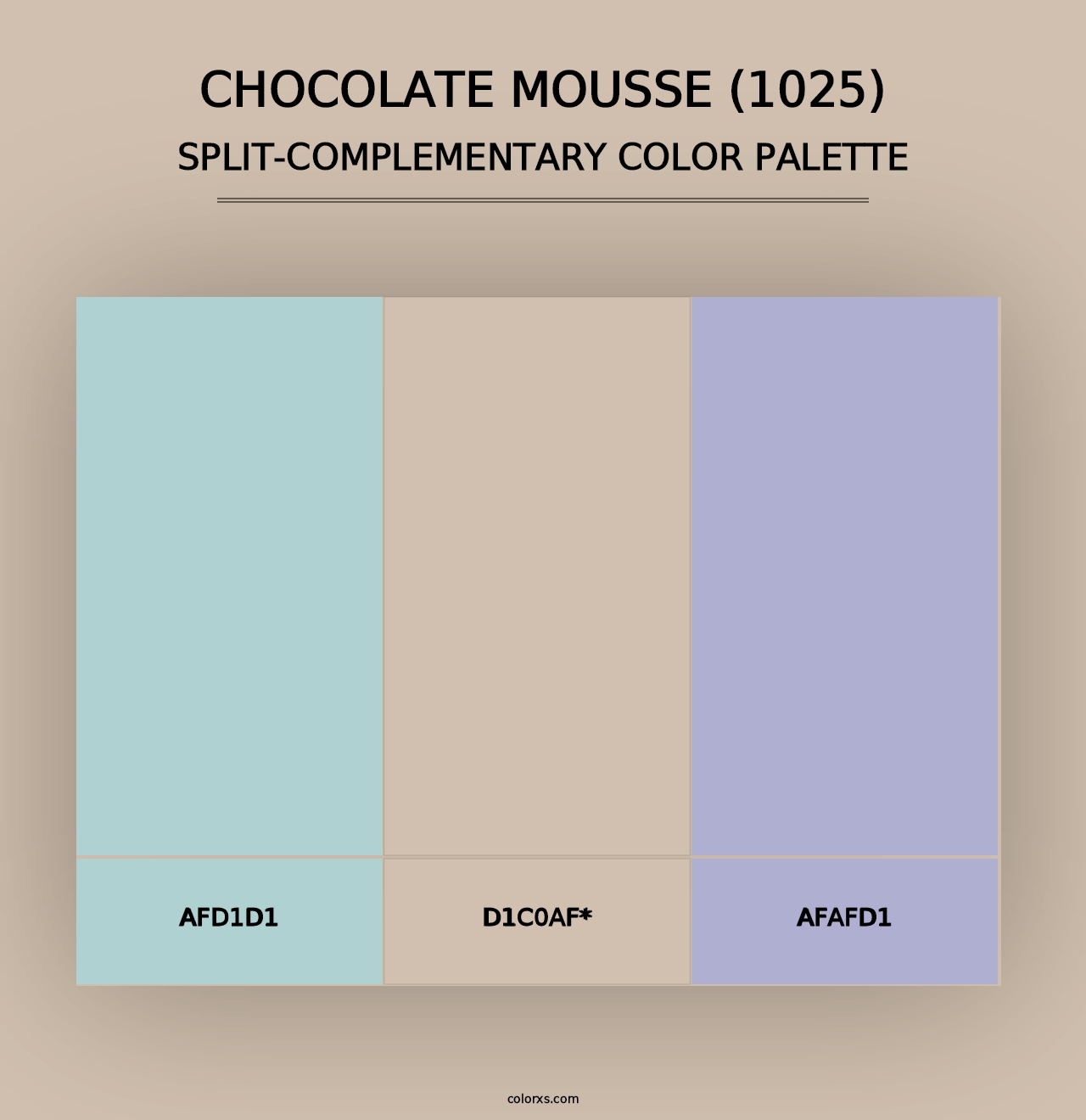 Chocolate Mousse (1025) - Split-Complementary Color Palette