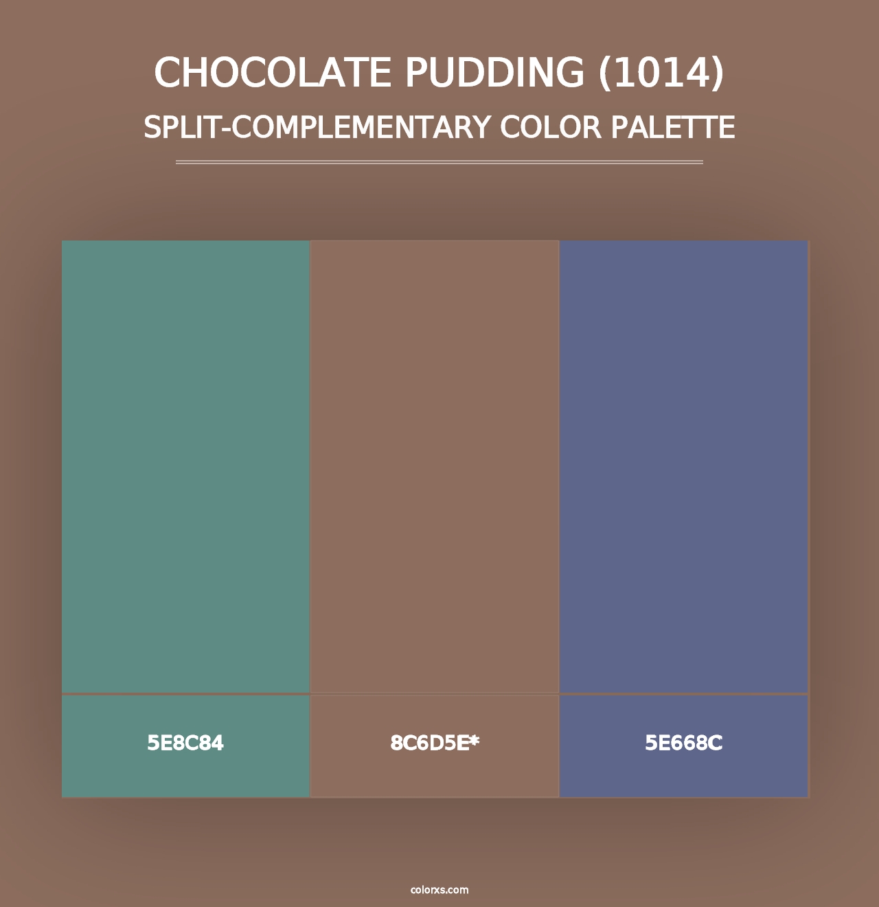 Chocolate Pudding (1014) - Split-Complementary Color Palette