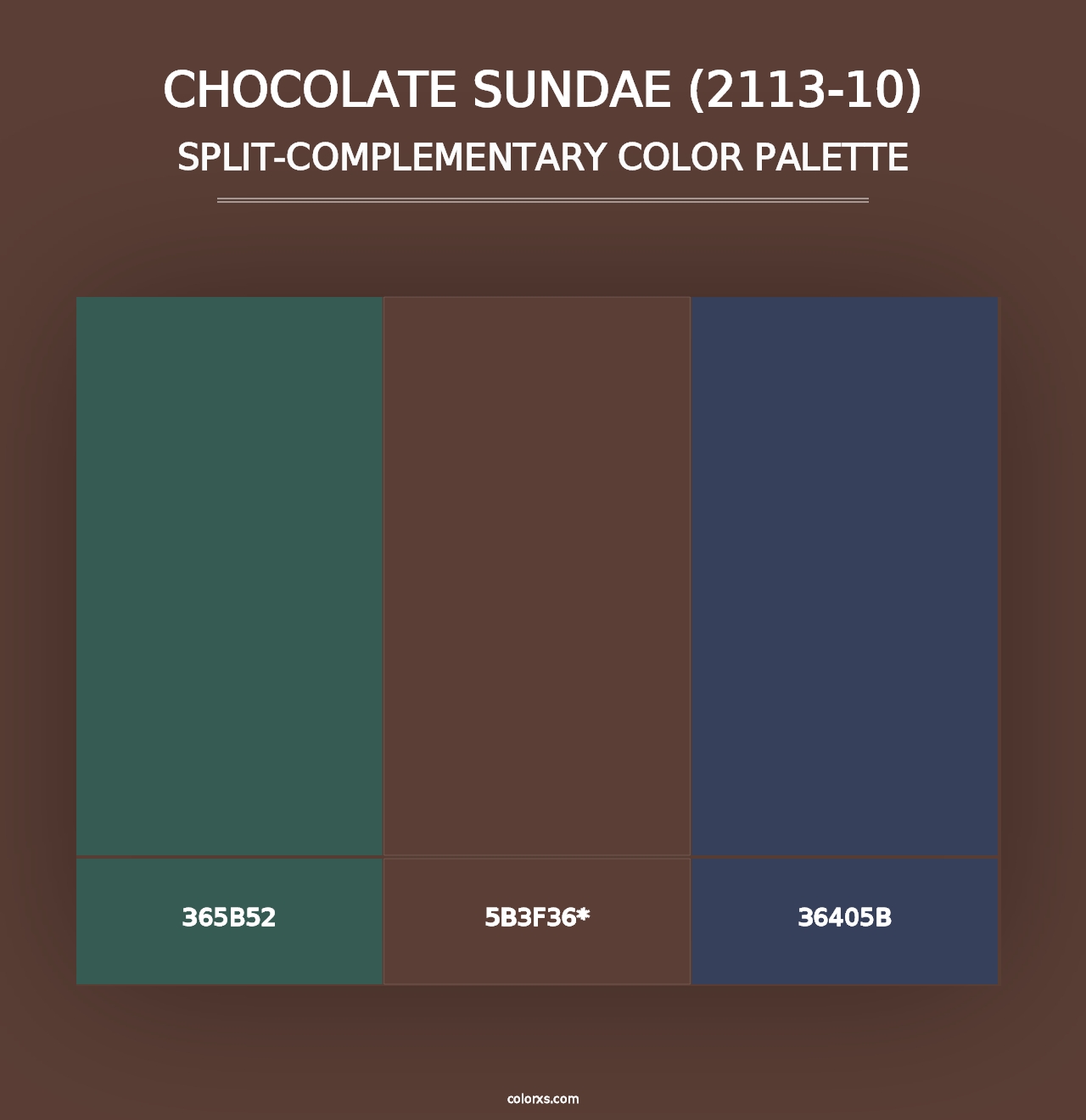 Chocolate Sundae (2113-10) - Split-Complementary Color Palette