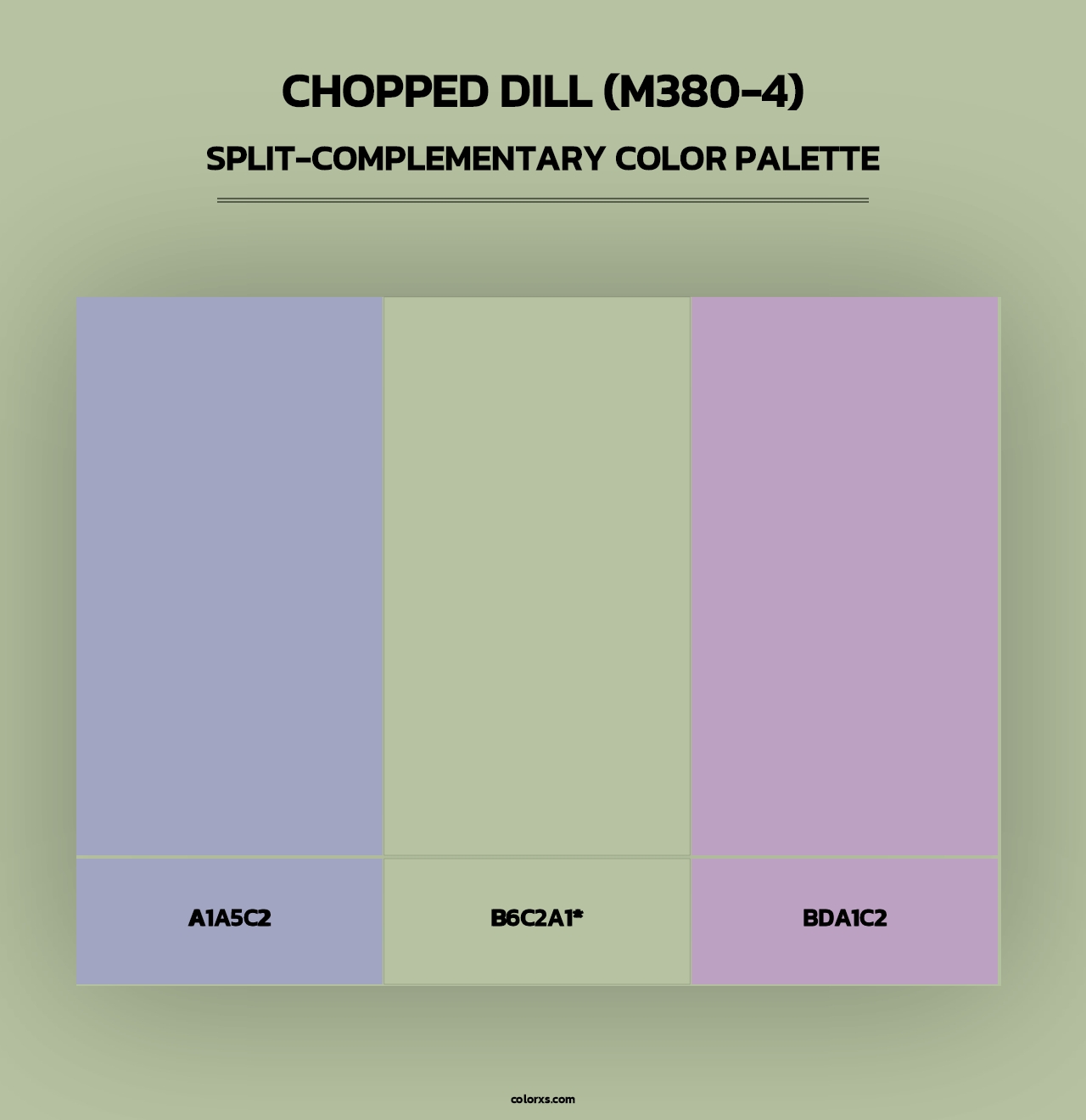 Chopped Dill (M380-4) - Split-Complementary Color Palette