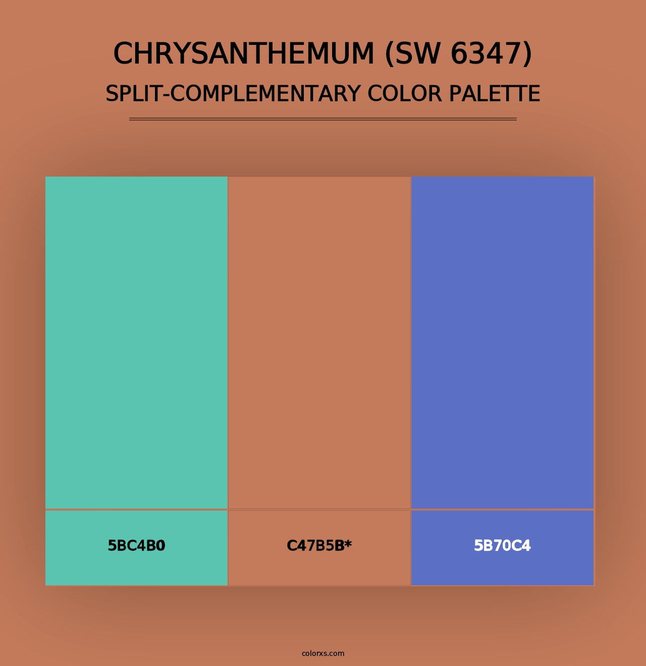 Chrysanthemum (SW 6347) - Split-Complementary Color Palette