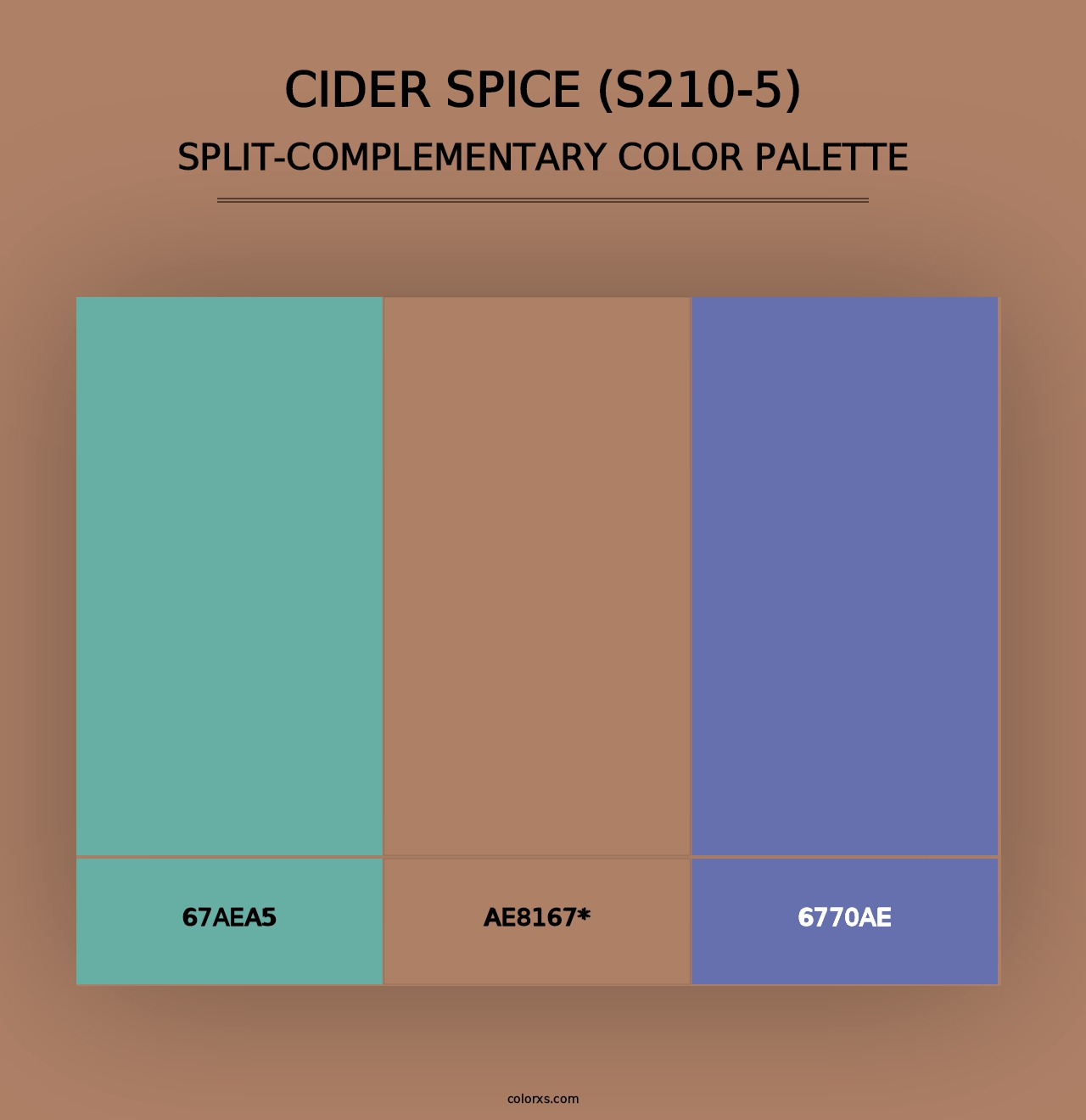 Cider Spice (S210-5) - Split-Complementary Color Palette