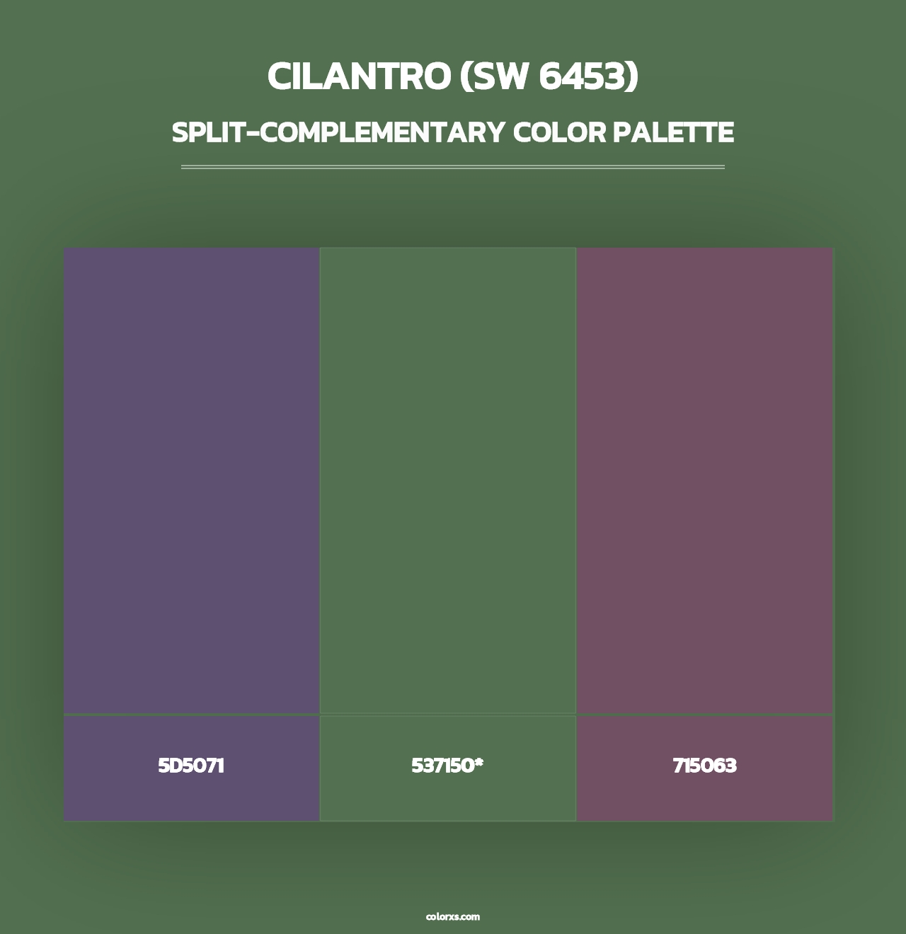 Cilantro (SW 6453) - Split-Complementary Color Palette