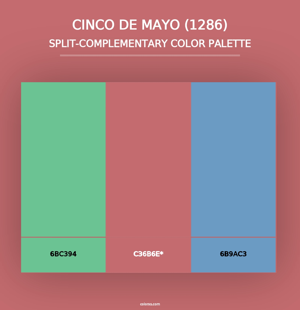 Cinco de Mayo (1286) - Split-Complementary Color Palette