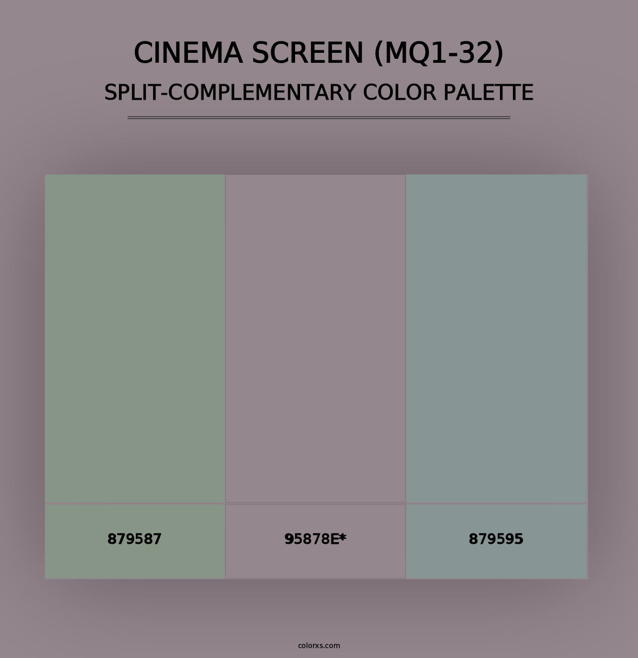 Cinema Screen (MQ1-32) - Split-Complementary Color Palette