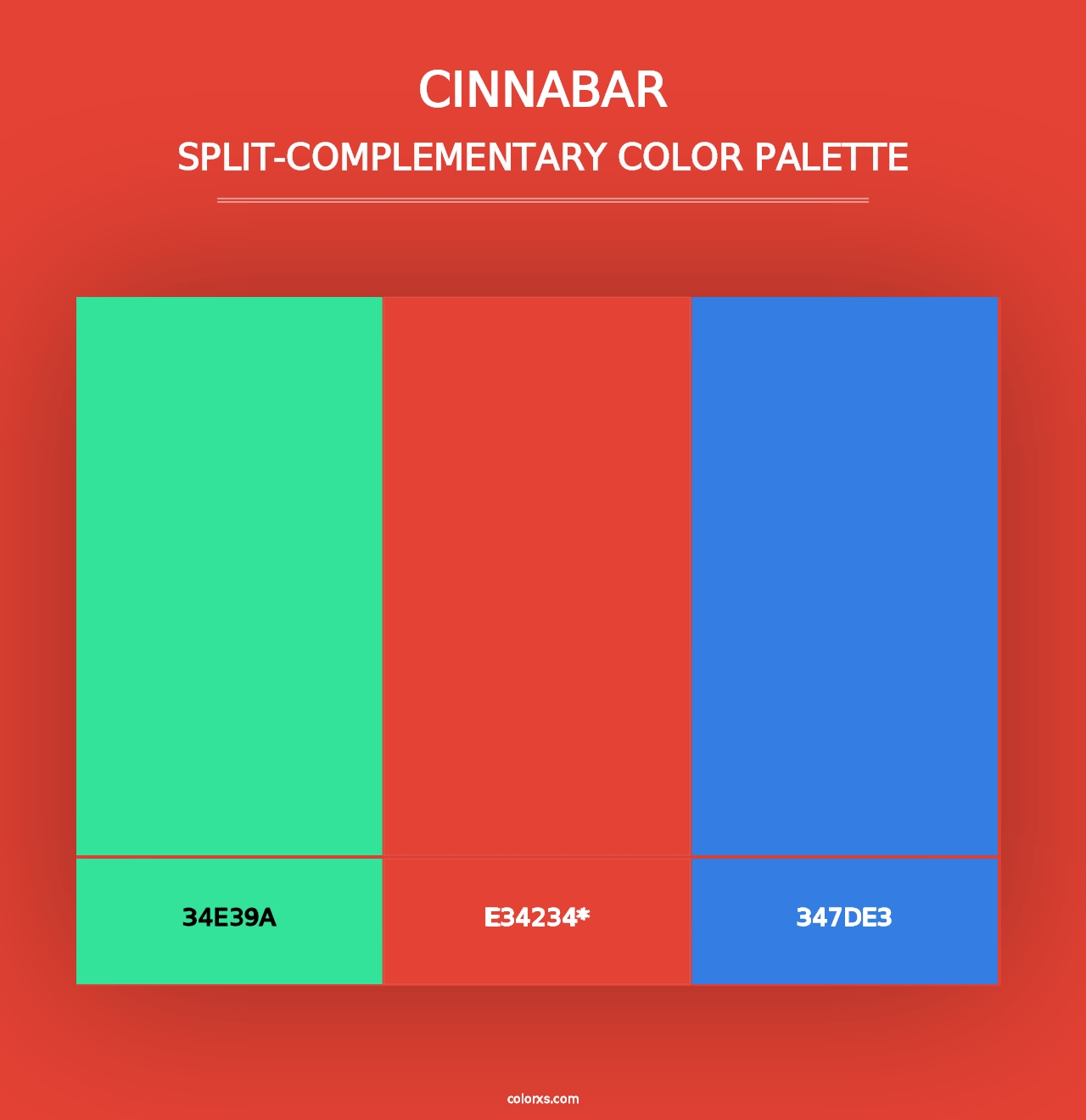 Cinnabar - Split-Complementary Color Palette