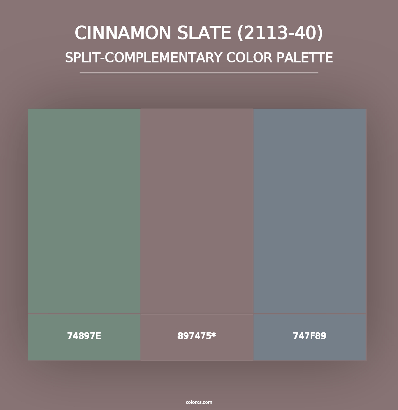 Cinnamon Slate (2113-40) - Split-Complementary Color Palette