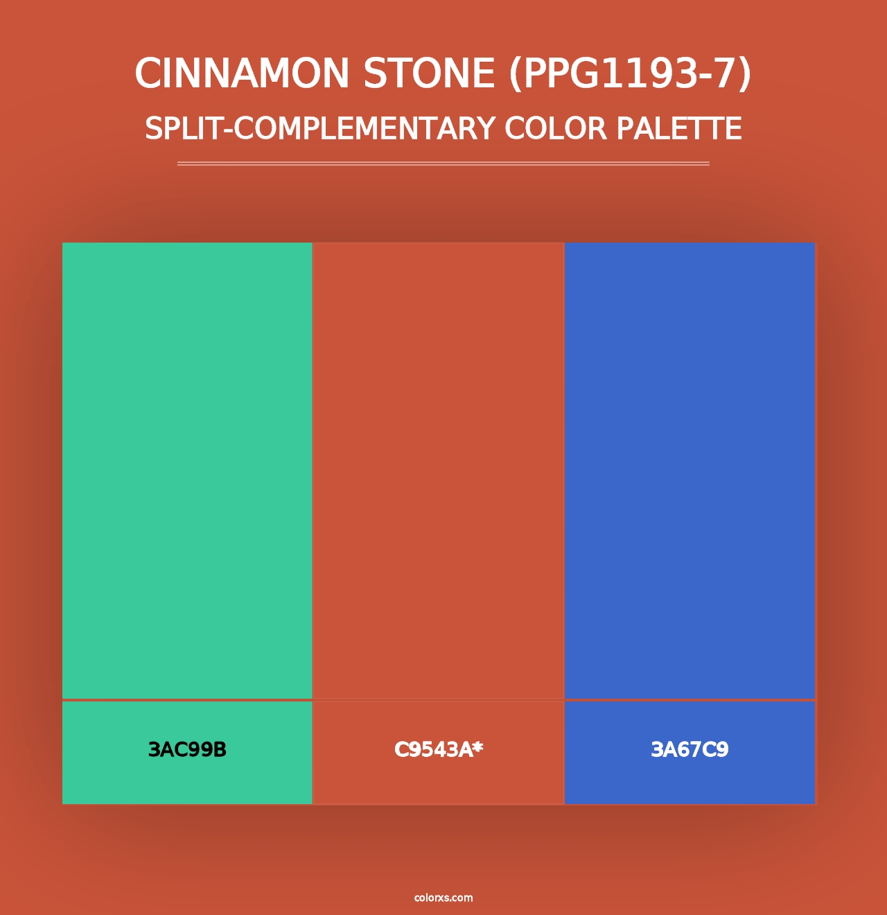 Cinnamon Stone (PPG1193-7) - Split-Complementary Color Palette