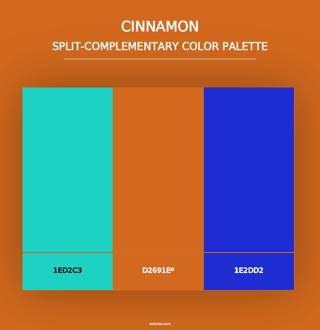 Cinnamon - Split-Complementary Color Palette