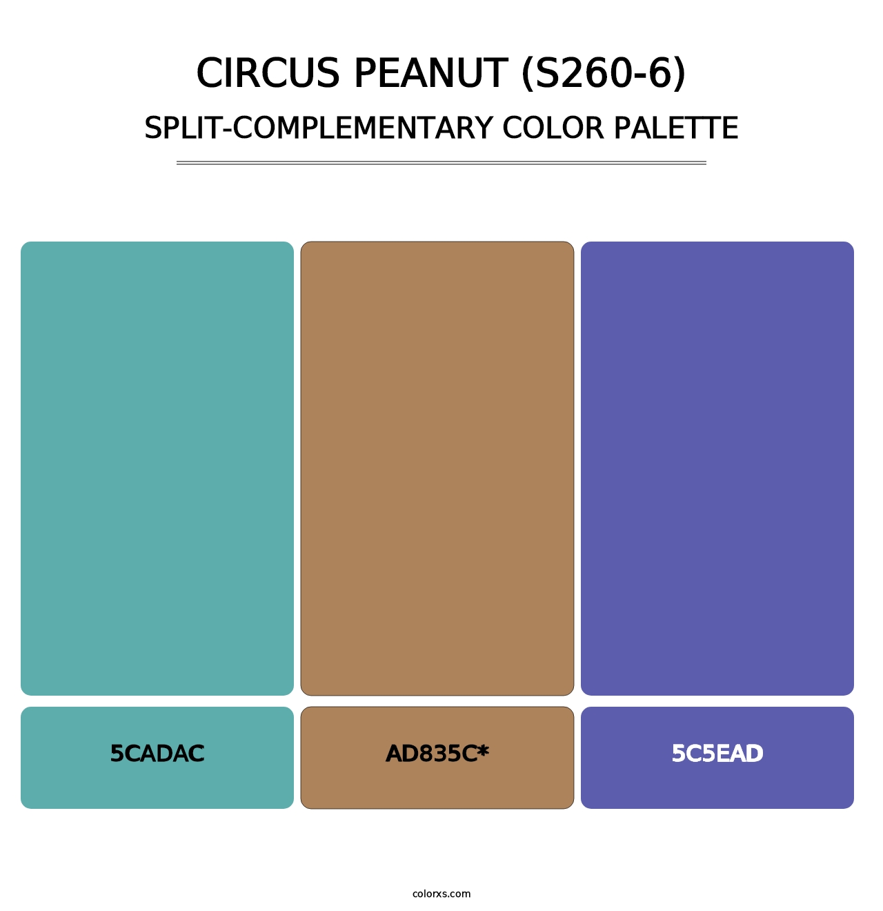 Circus Peanut (S260-6) - Split-Complementary Color Palette