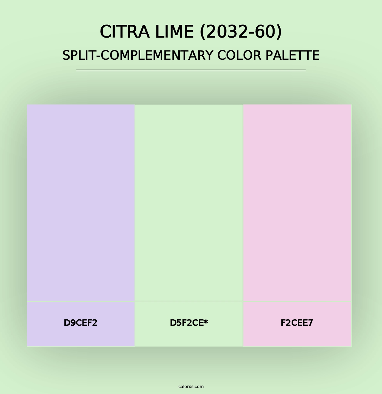 Citra Lime (2032-60) - Split-Complementary Color Palette