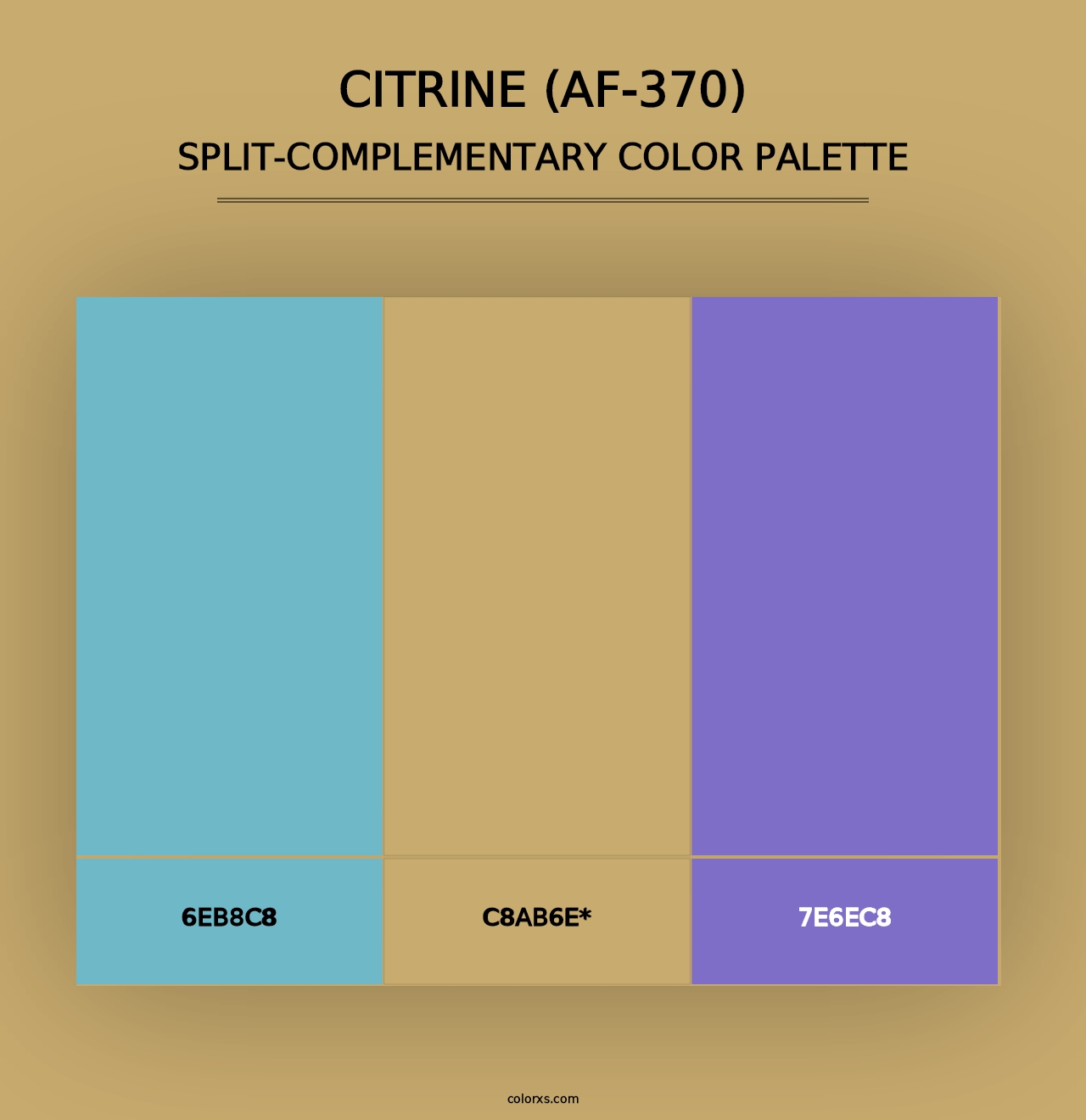 Citrine (AF-370) - Split-Complementary Color Palette