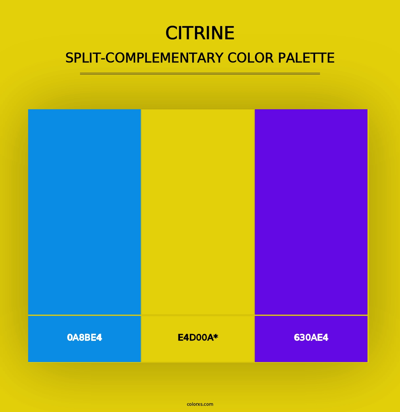 Citrine - Split-Complementary Color Palette