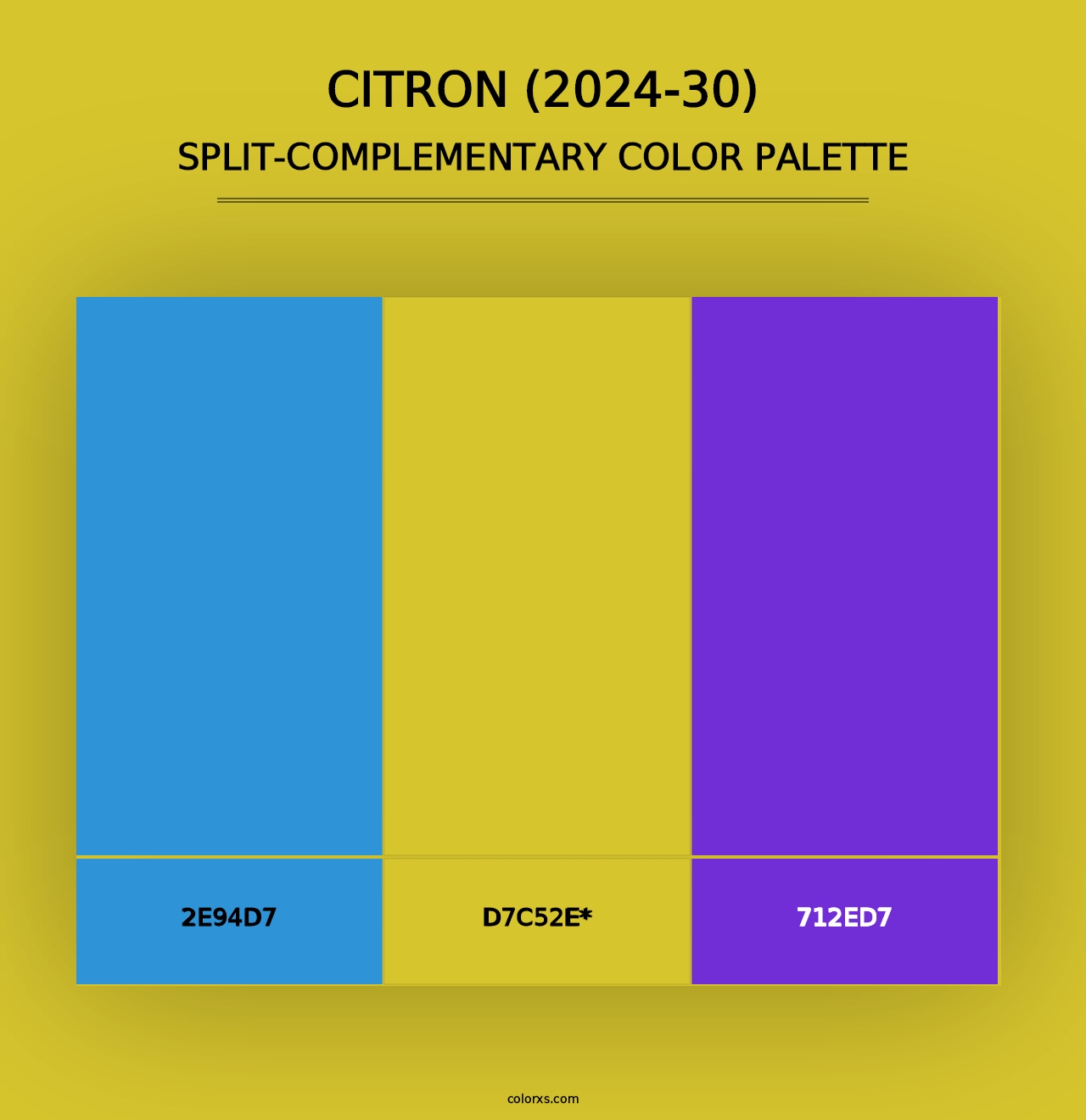 Citron (2024-30) - Split-Complementary Color Palette