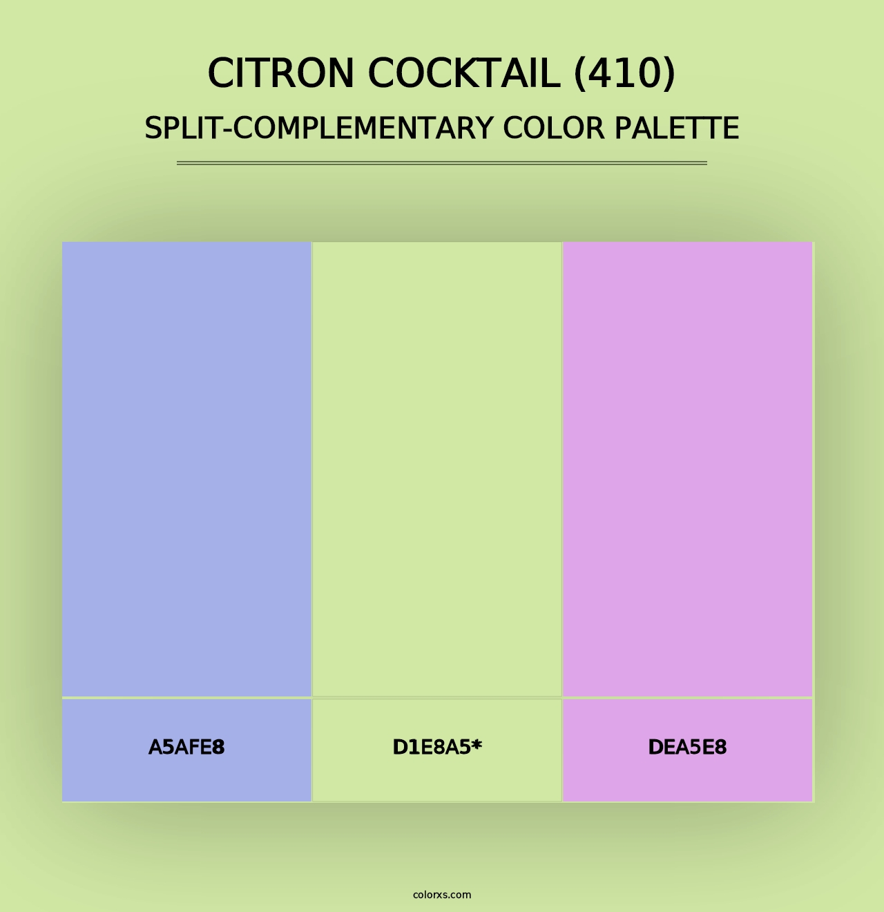 Citron Cocktail (410) - Split-Complementary Color Palette