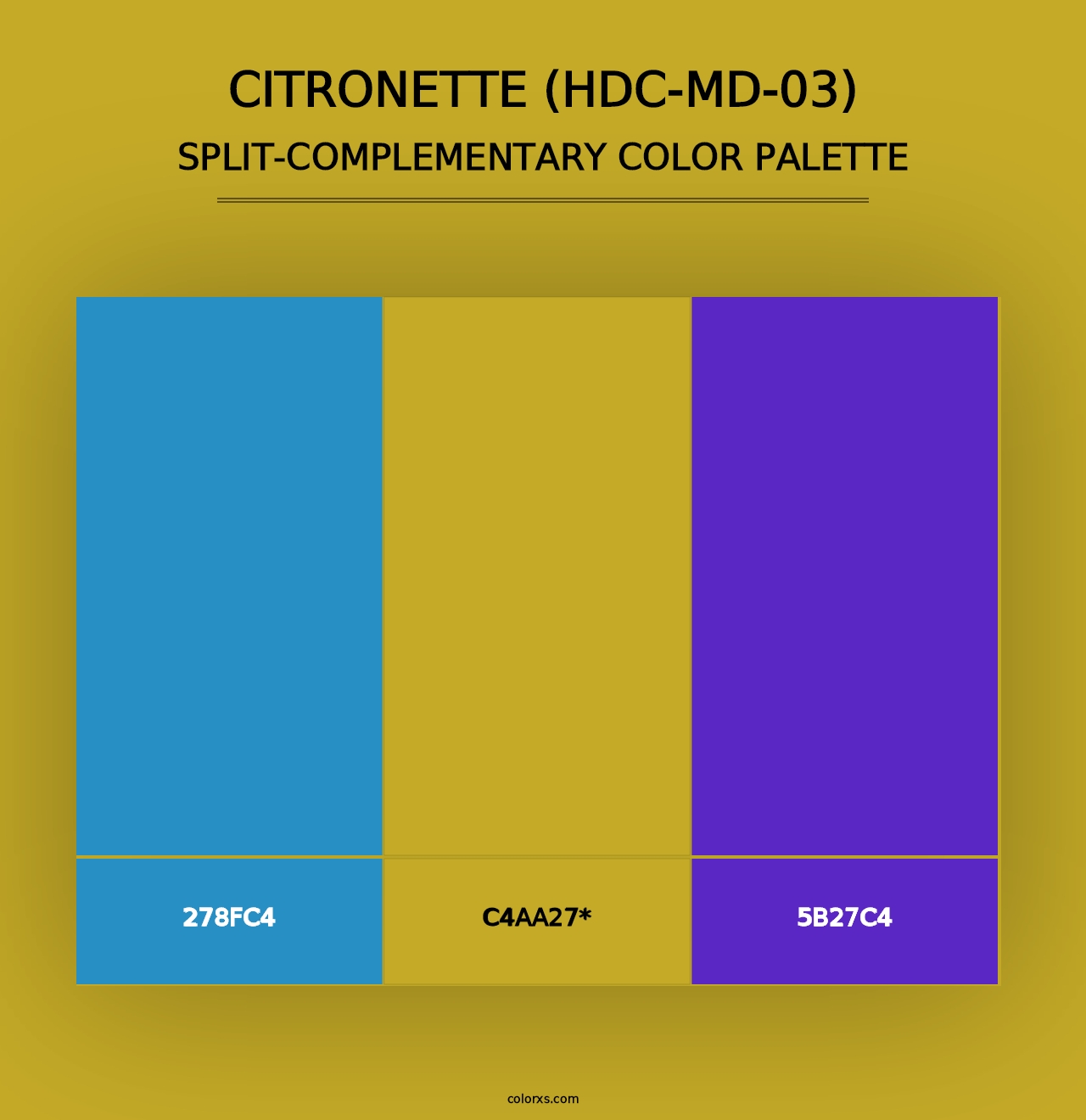 Citronette (HDC-MD-03) - Split-Complementary Color Palette