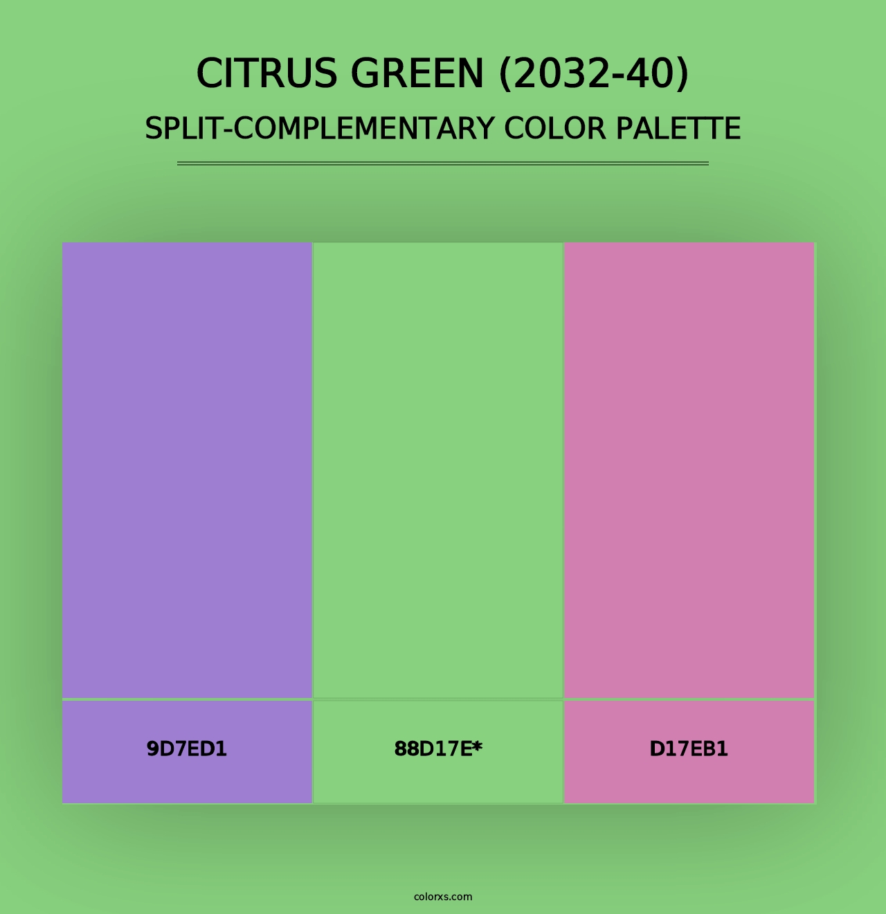 Citrus Green (2032-40) - Split-Complementary Color Palette