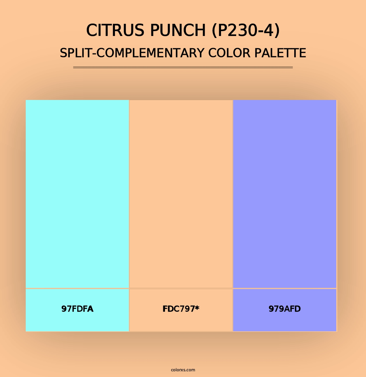 Citrus Punch (P230-4) - Split-Complementary Color Palette