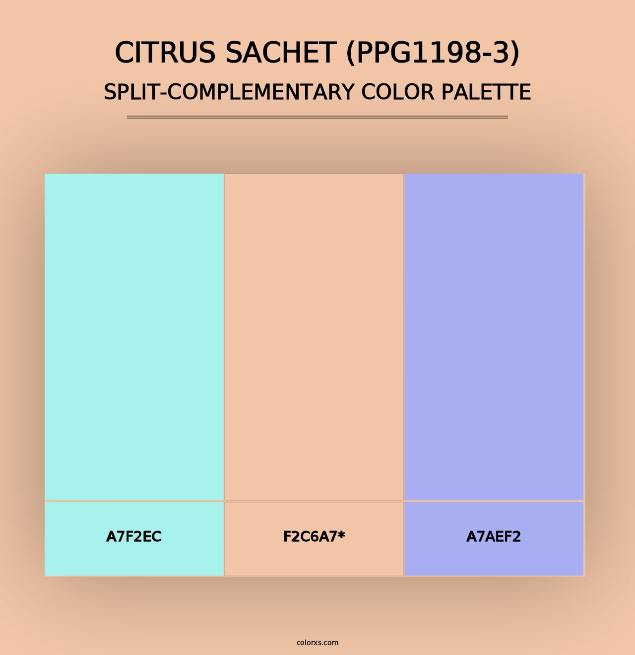 Citrus Sachet (PPG1198-3) - Split-Complementary Color Palette