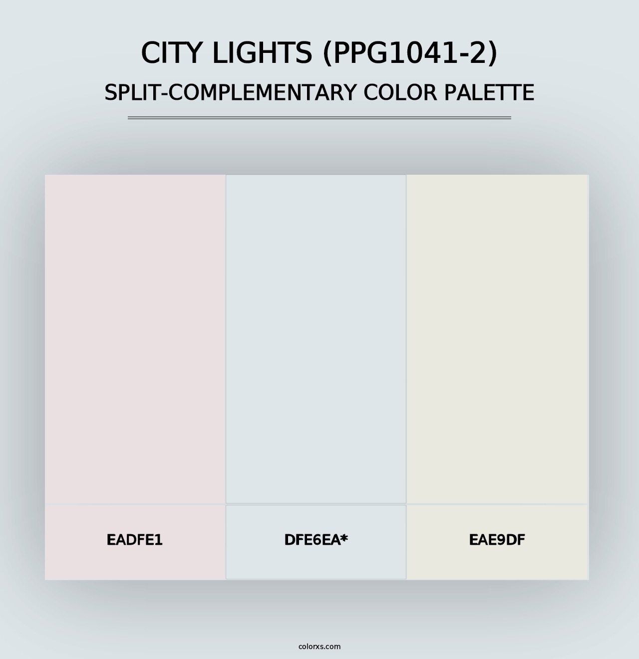 City Lights (PPG1041-2) - Split-Complementary Color Palette