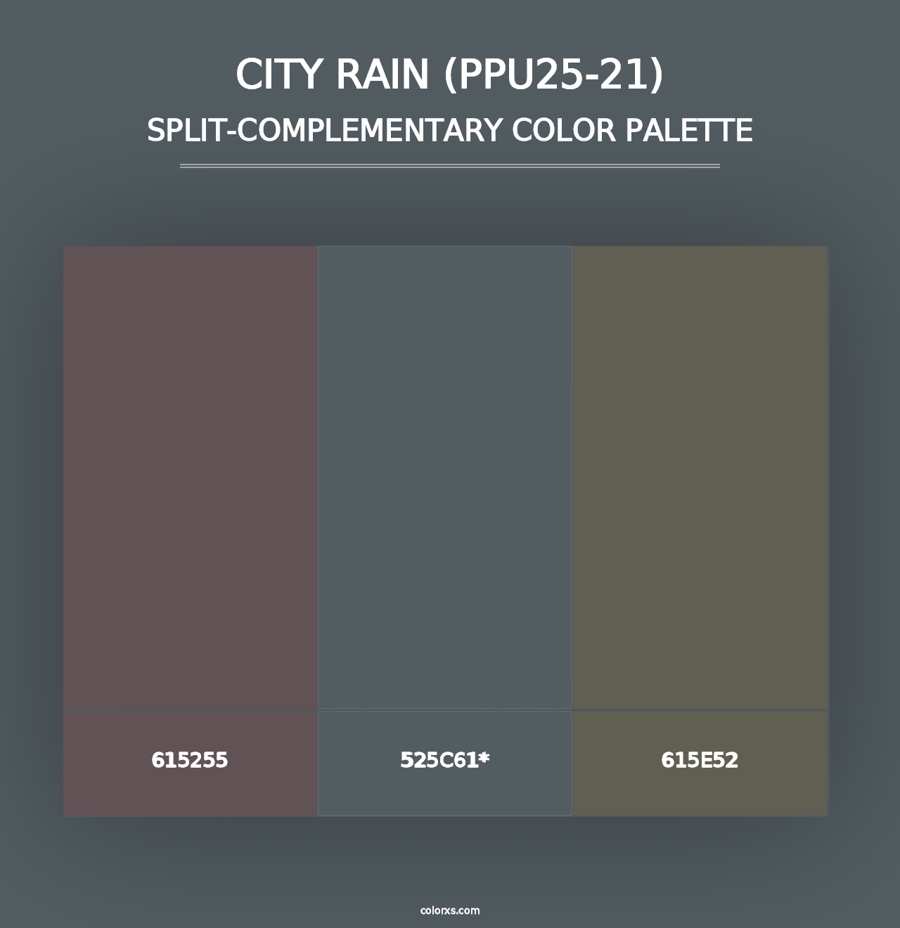 City Rain (PPU25-21) - Split-Complementary Color Palette