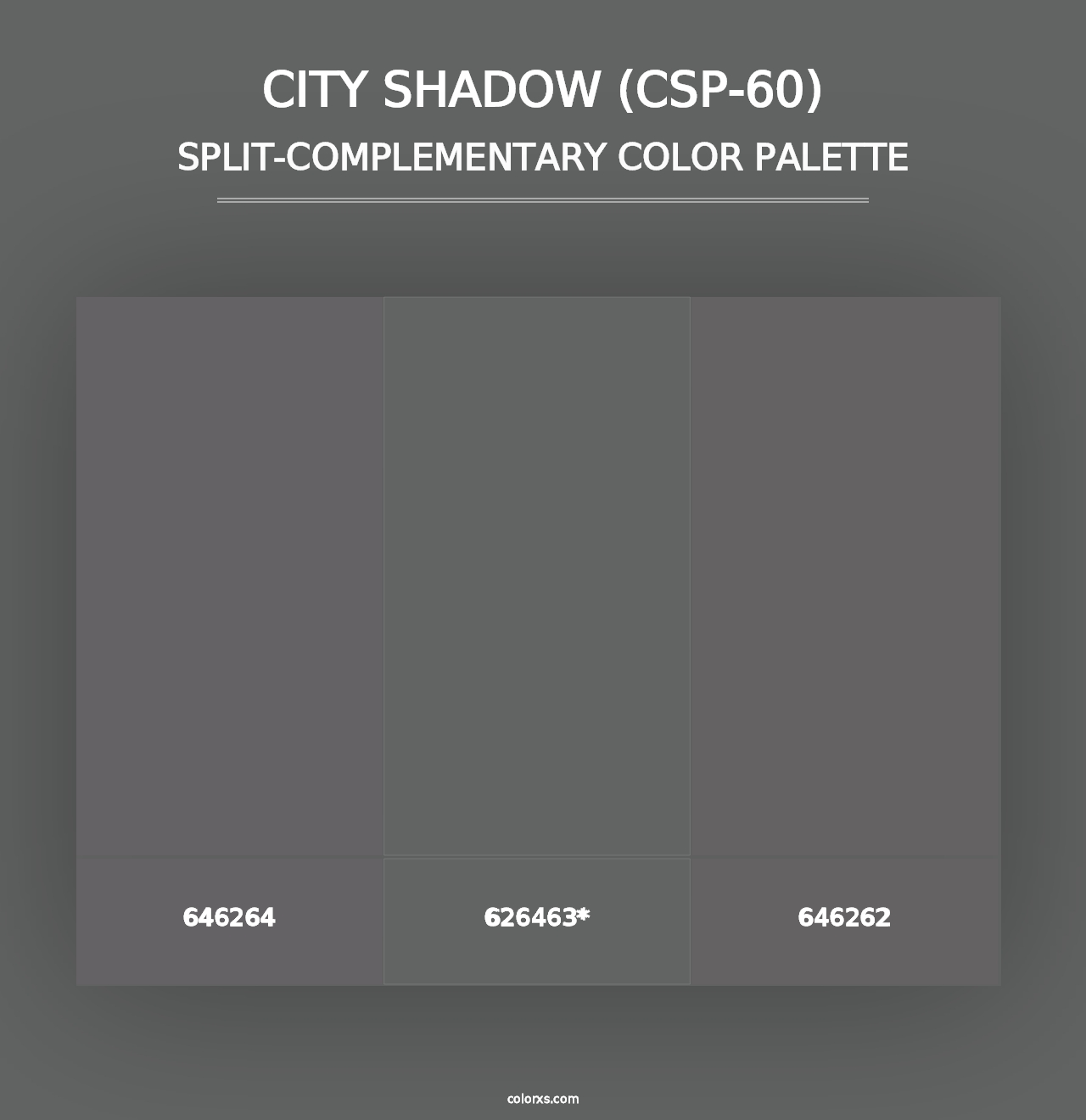 City Shadow (CSP-60) - Split-Complementary Color Palette