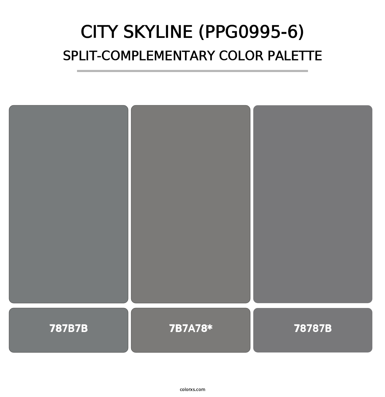 City Skyline (PPG0995-6) - Split-Complementary Color Palette