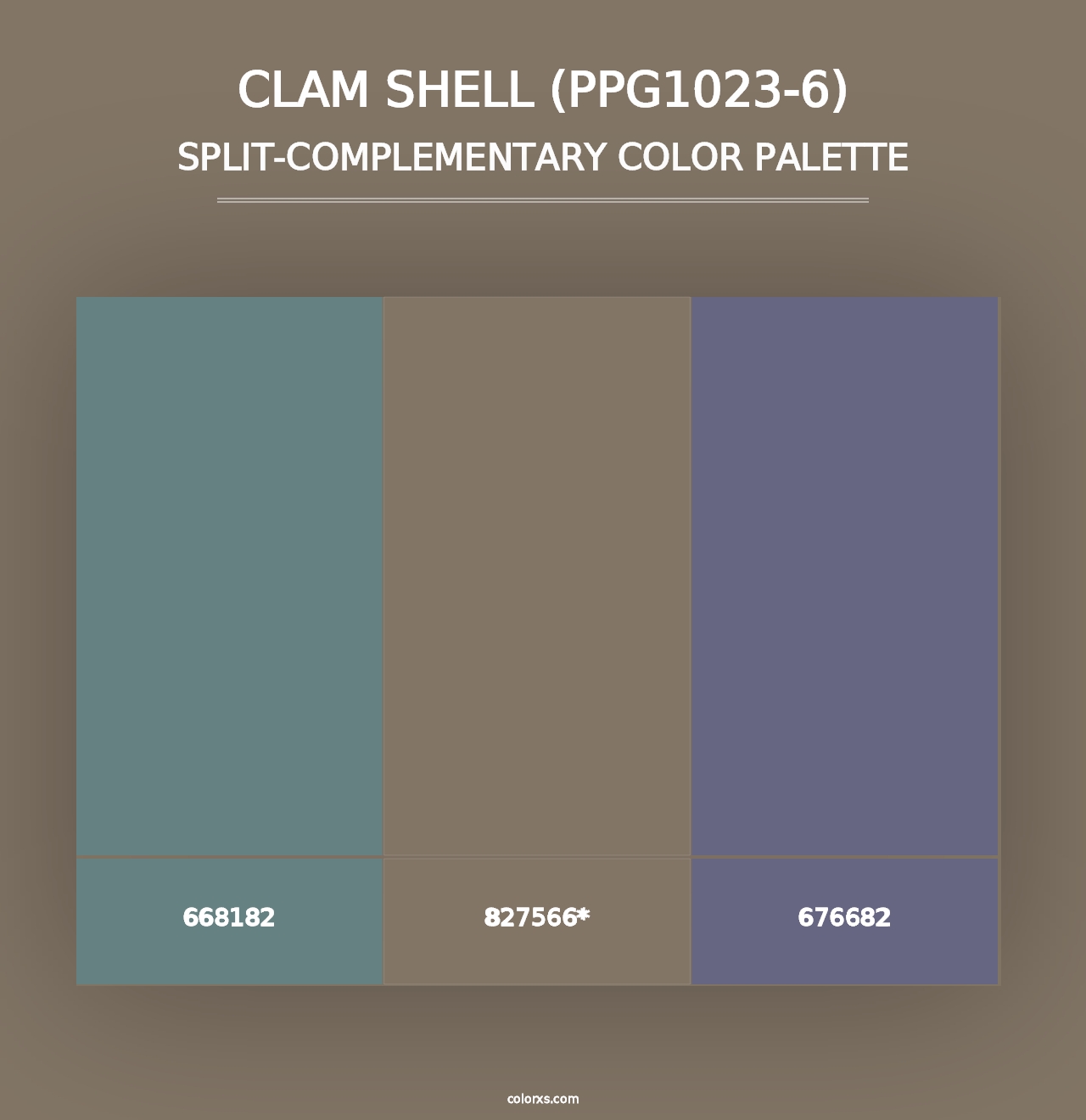 Clam Shell (PPG1023-6) - Split-Complementary Color Palette