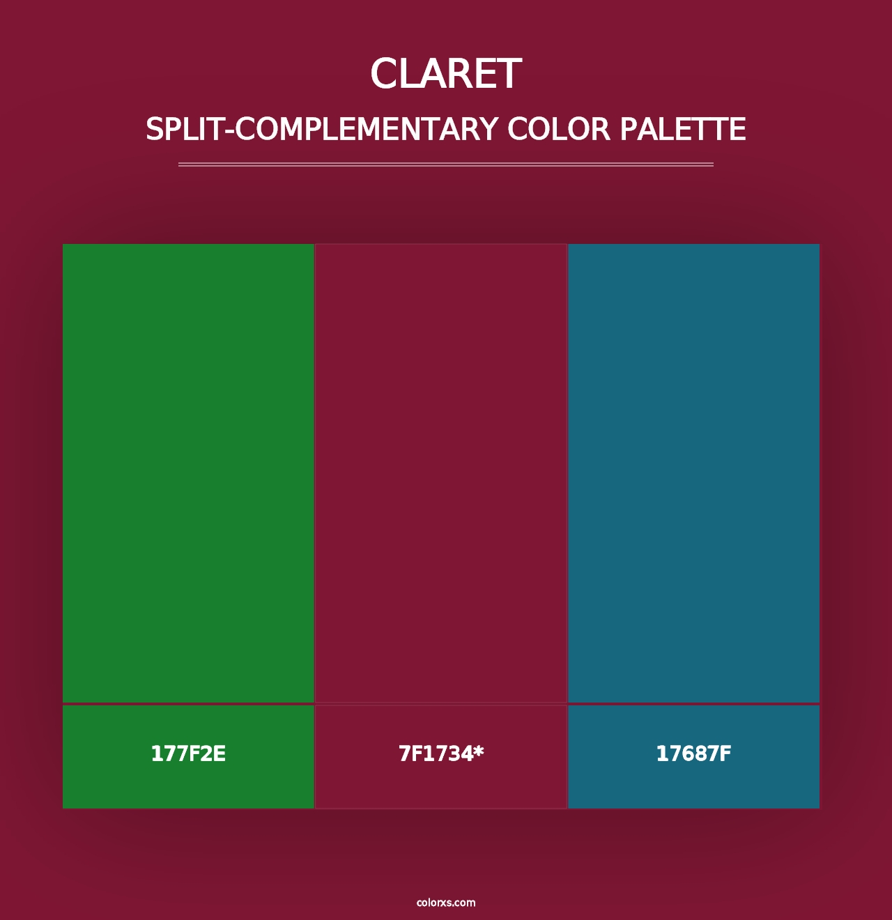 Claret - Split-Complementary Color Palette