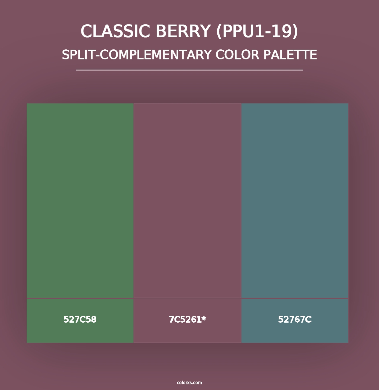 Classic Berry (PPU1-19) - Split-Complementary Color Palette