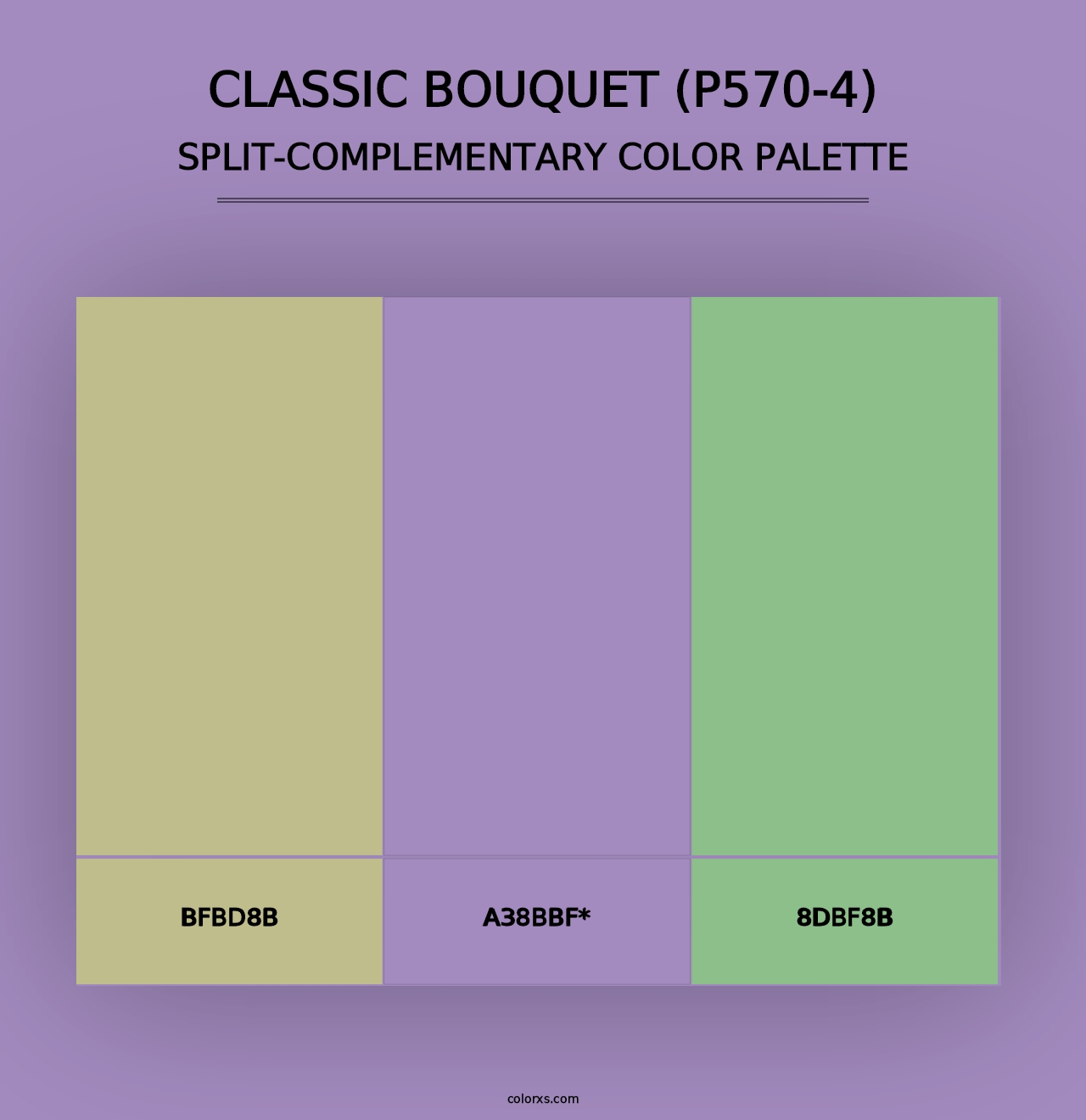 Classic Bouquet (P570-4) - Split-Complementary Color Palette