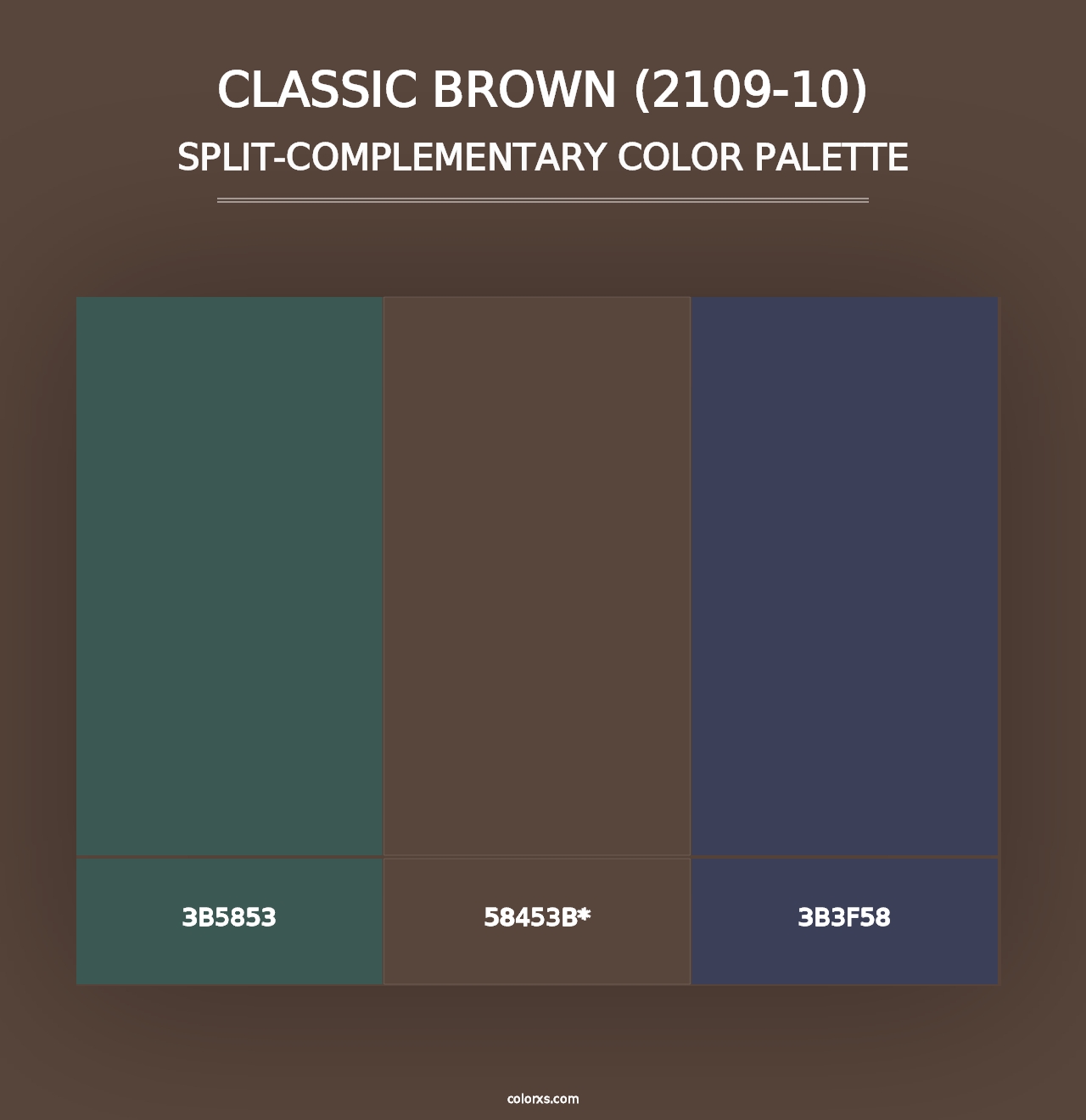 Classic Brown (2109-10) - Split-Complementary Color Palette