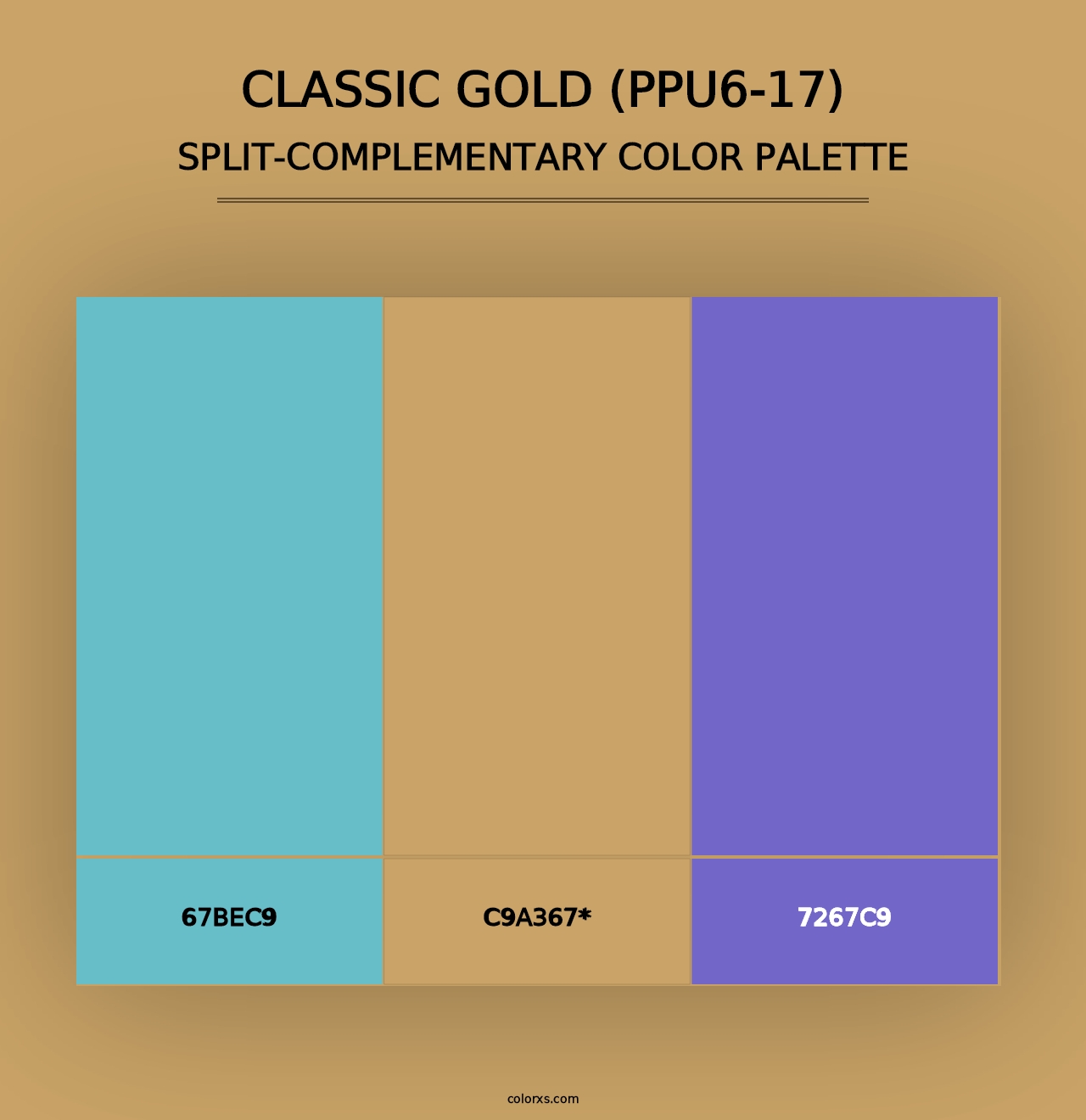 Classic Gold (PPU6-17) - Split-Complementary Color Palette