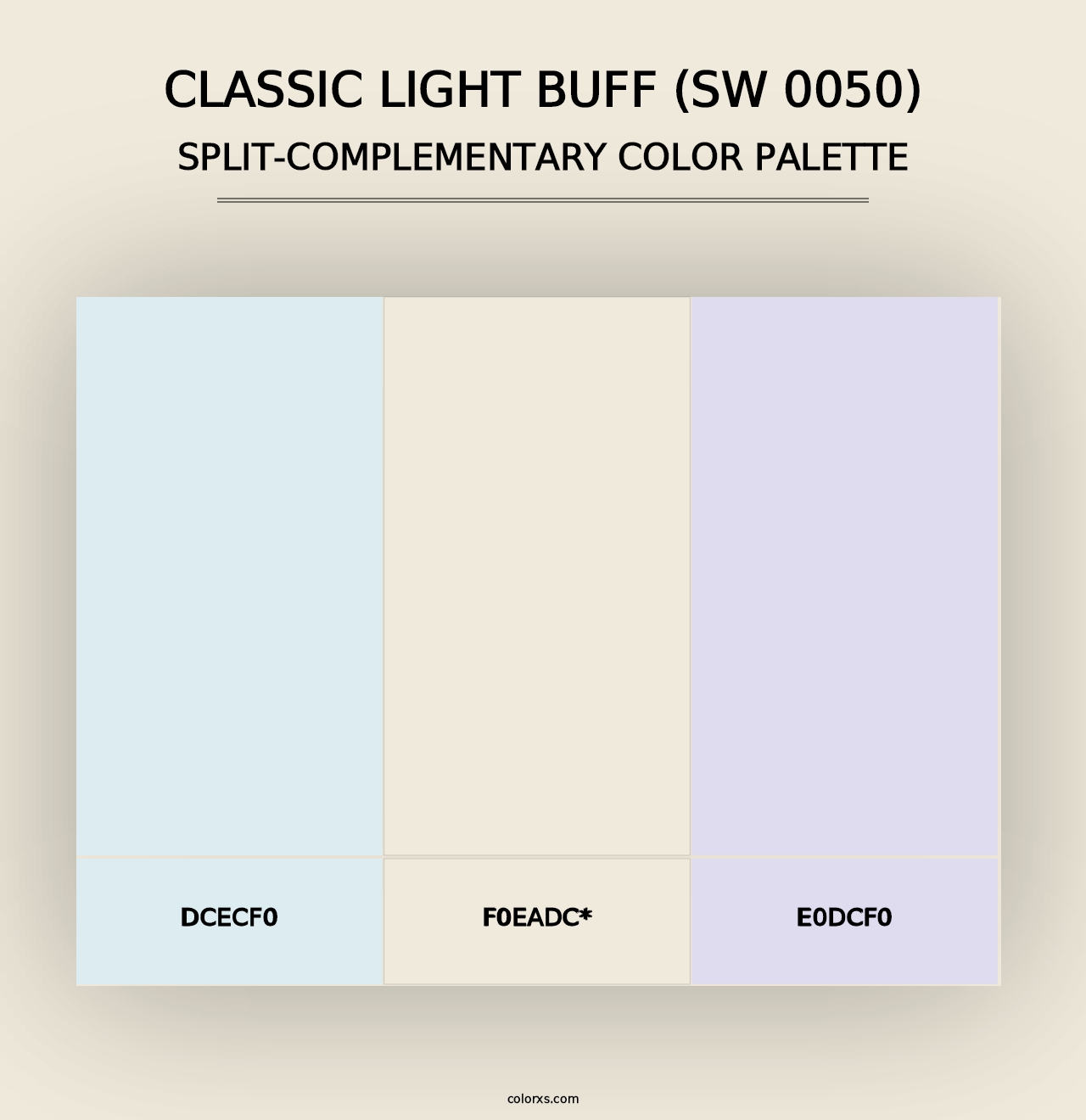 Classic Light Buff (SW 0050) - Split-Complementary Color Palette