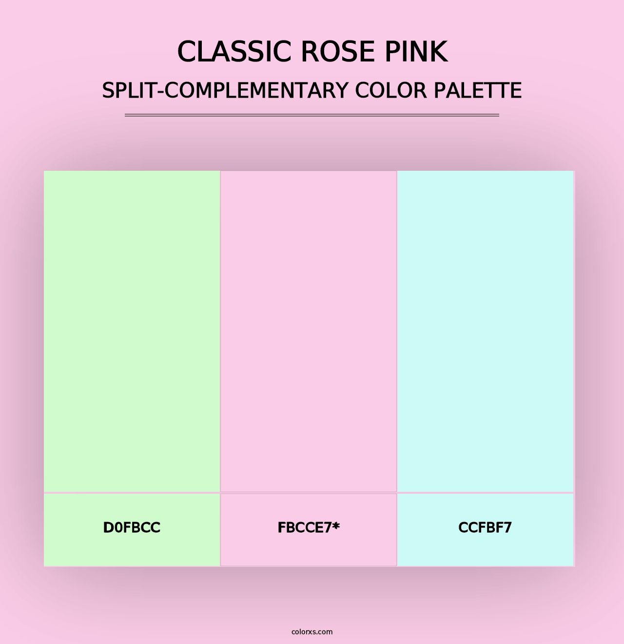 Classic Rose Pink - Split-Complementary Color Palette