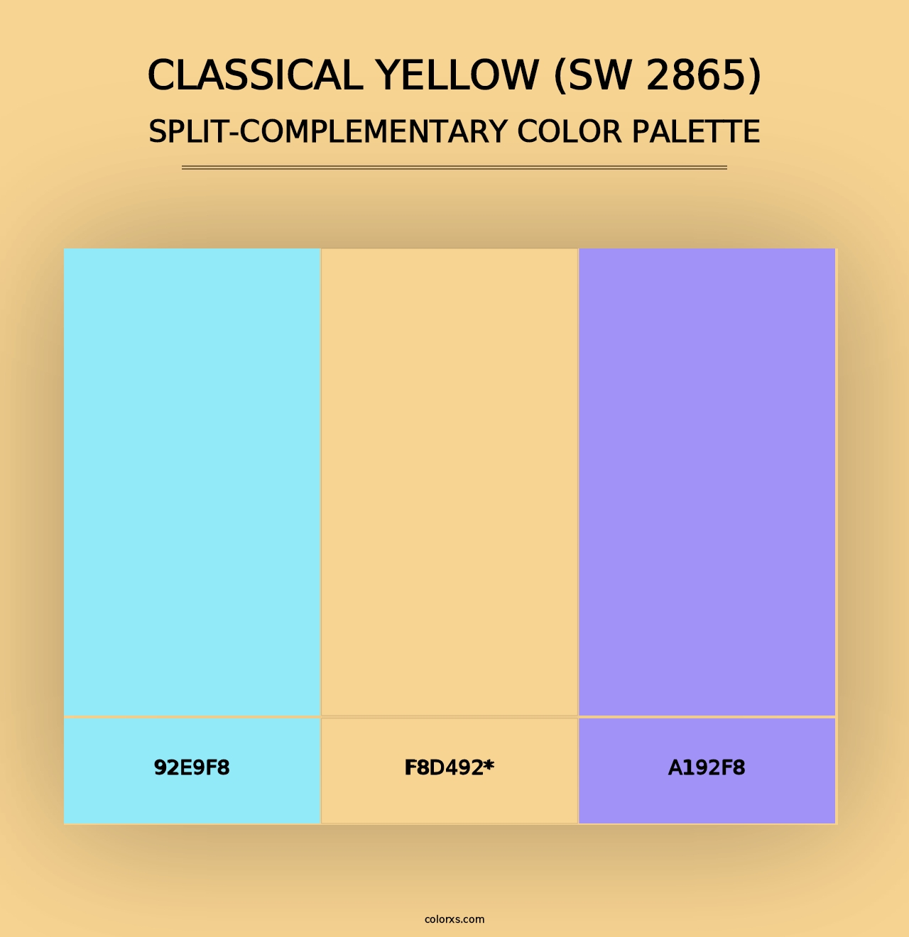 Classical Yellow (SW 2865) - Split-Complementary Color Palette