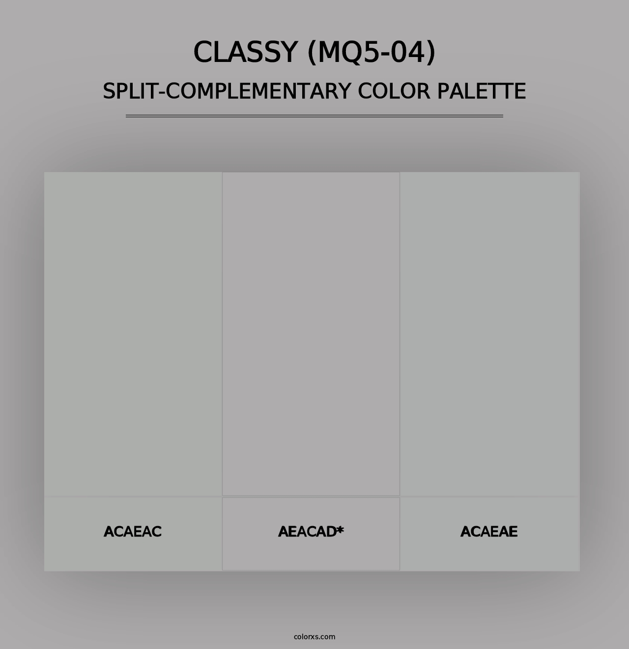 Classy (MQ5-04) - Split-Complementary Color Palette