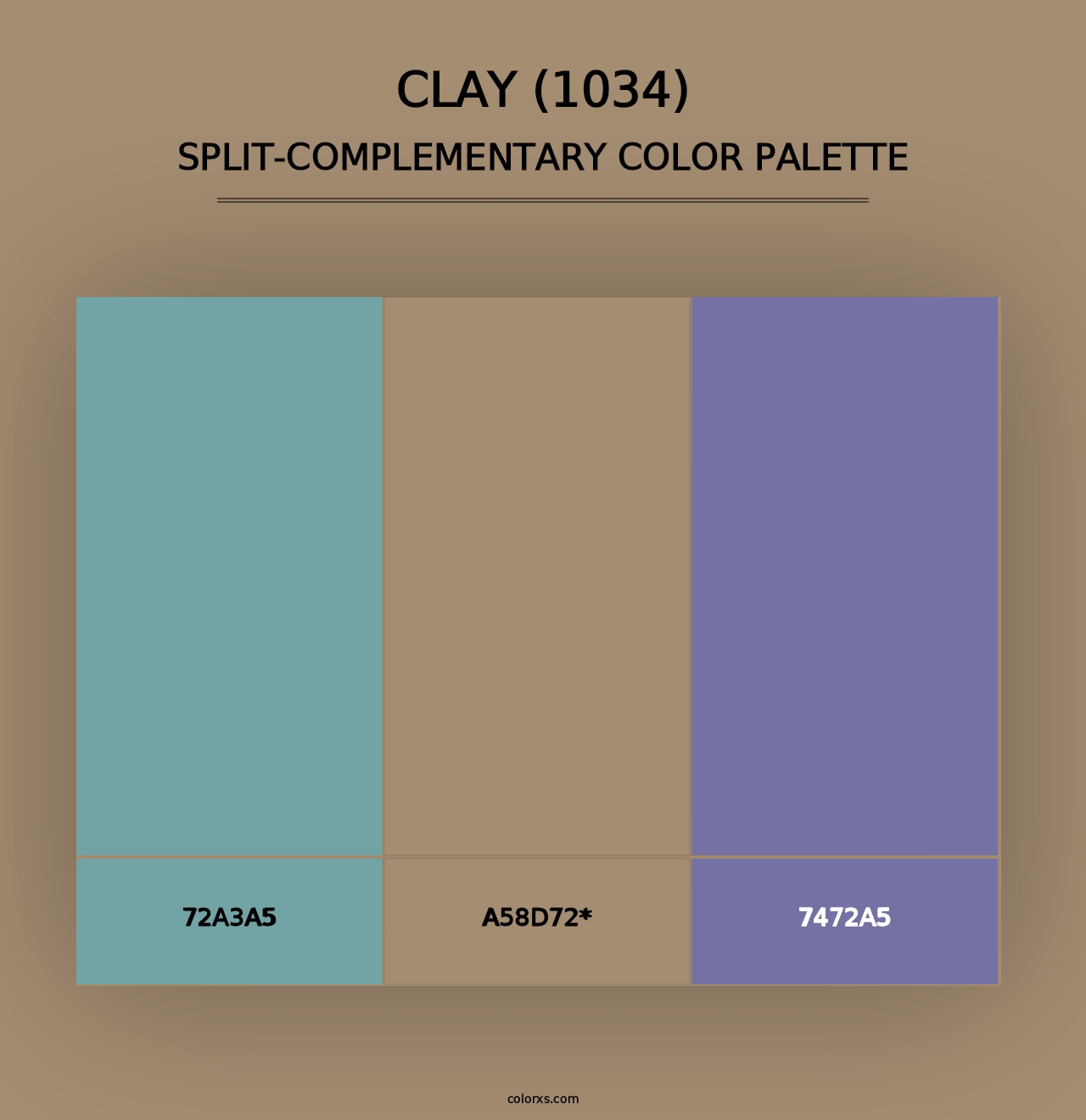 Clay (1034) - Split-Complementary Color Palette