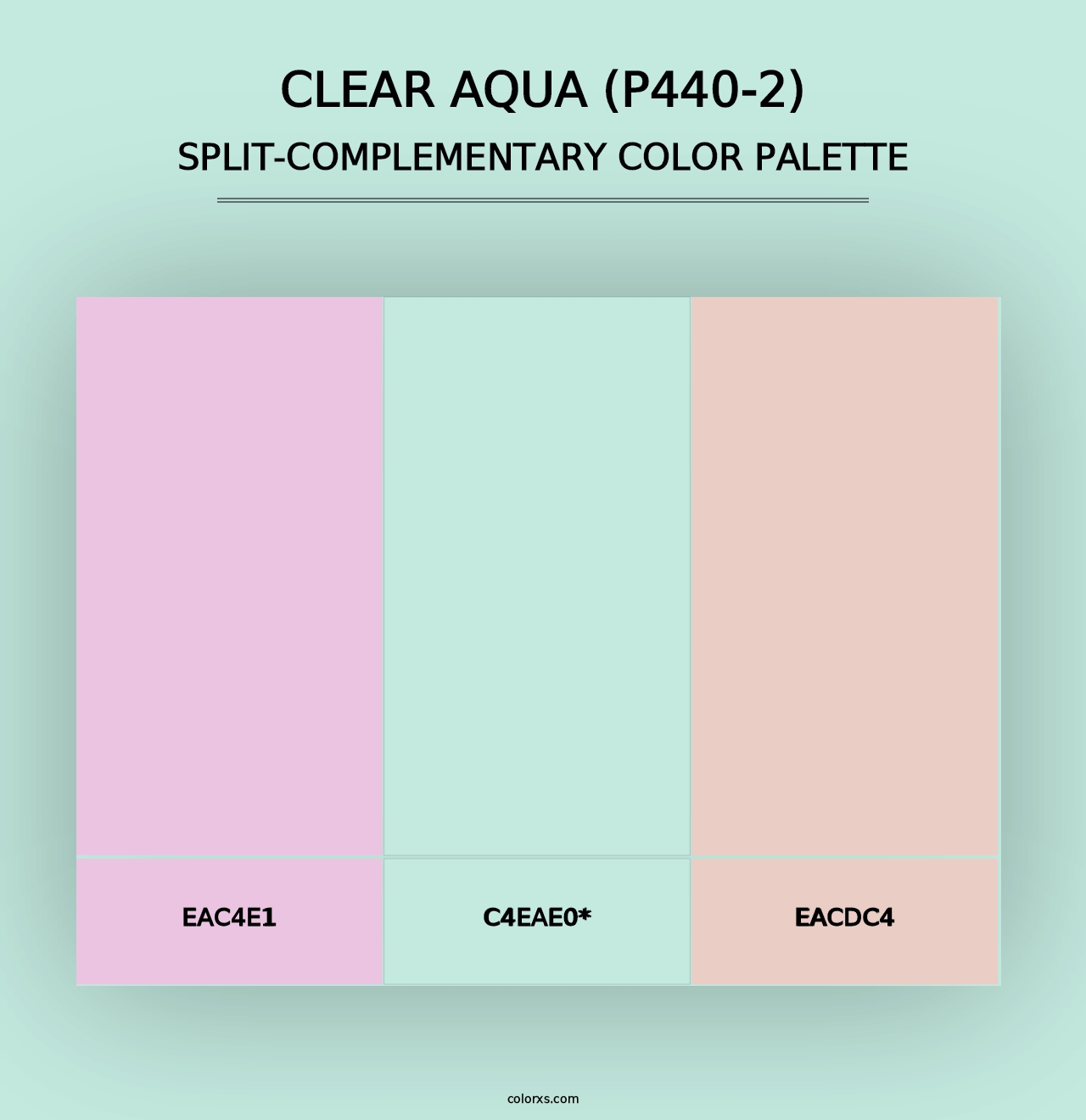 Clear Aqua (P440-2) - Split-Complementary Color Palette