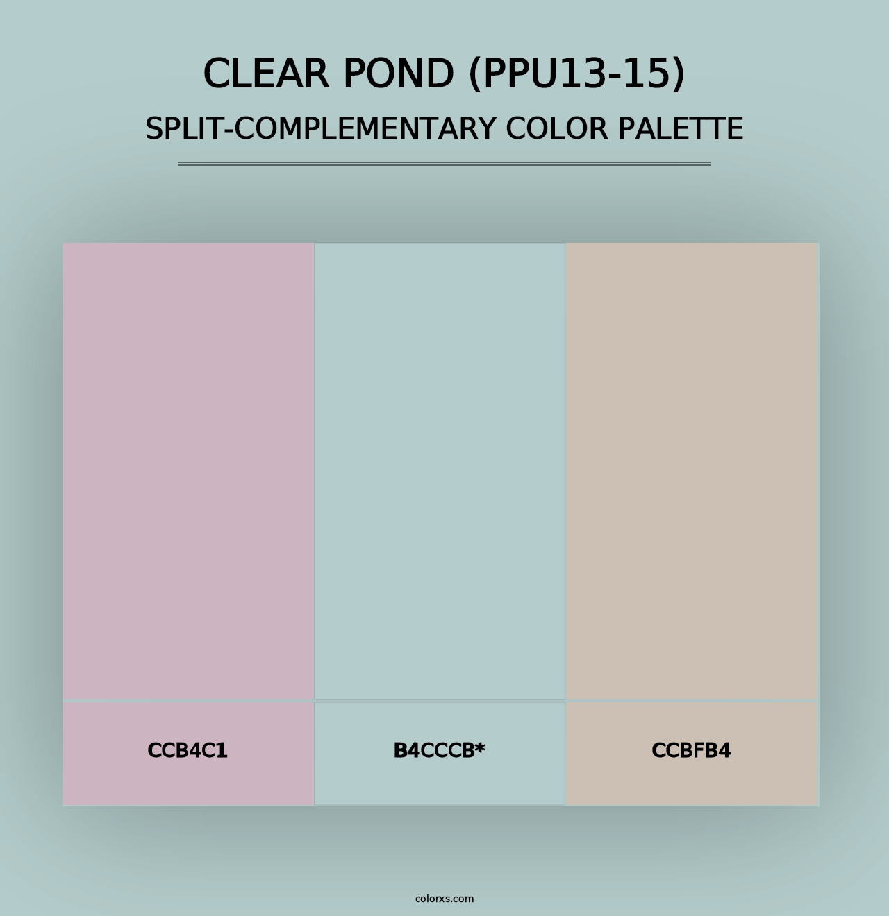 Clear Pond (PPU13-15) - Split-Complementary Color Palette