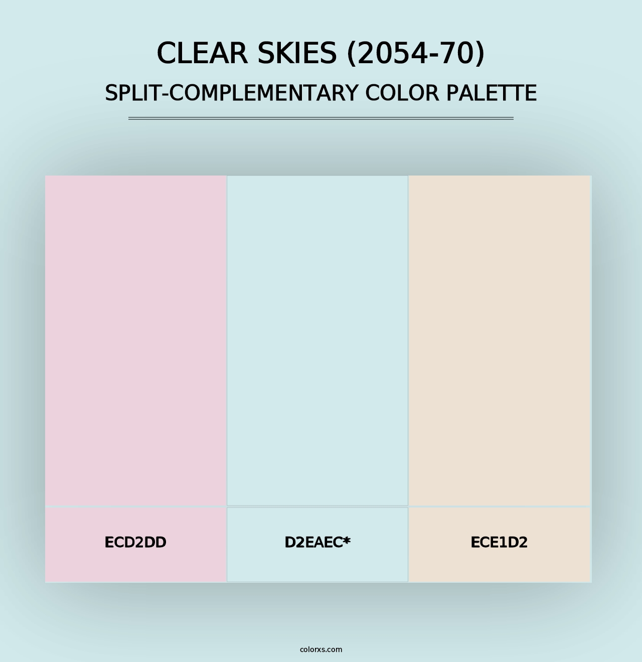 Clear Skies (2054-70) - Split-Complementary Color Palette