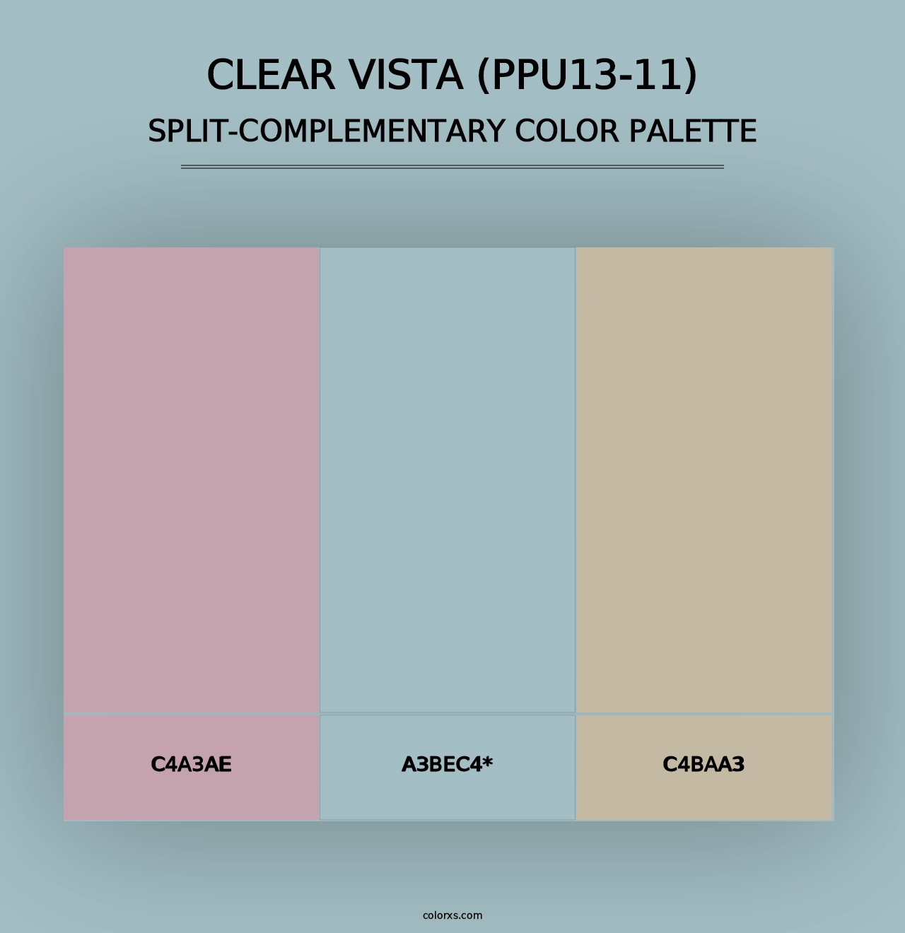 Clear Vista (PPU13-11) - Split-Complementary Color Palette