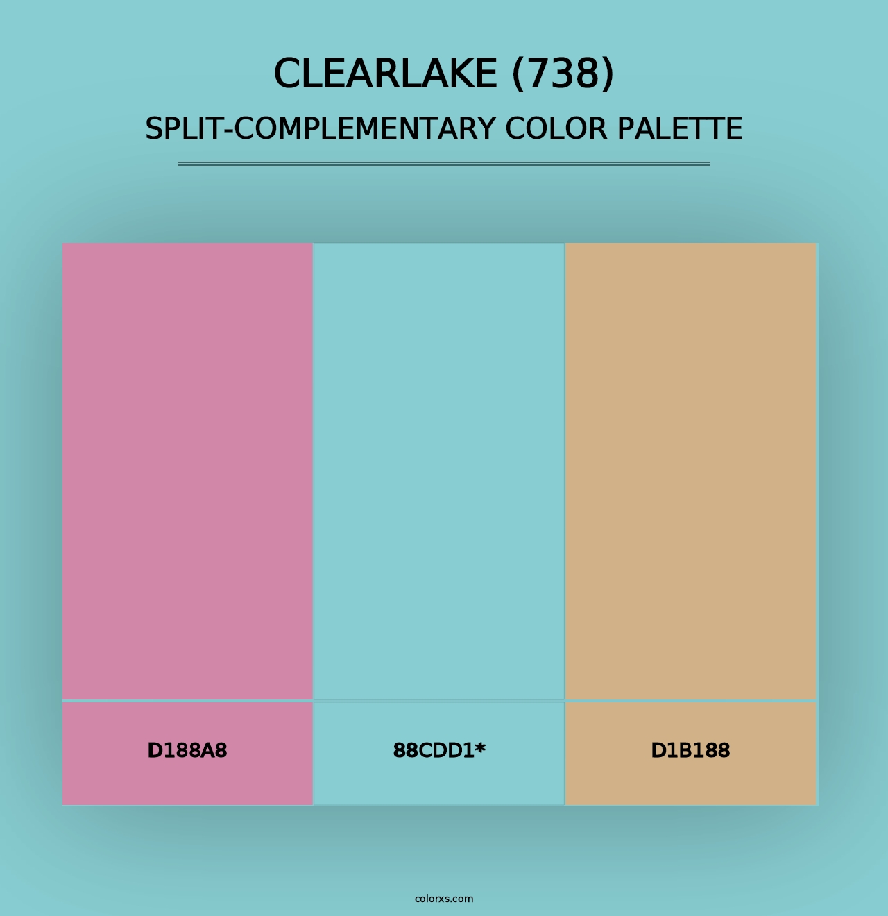 Clearlake (738) - Split-Complementary Color Palette