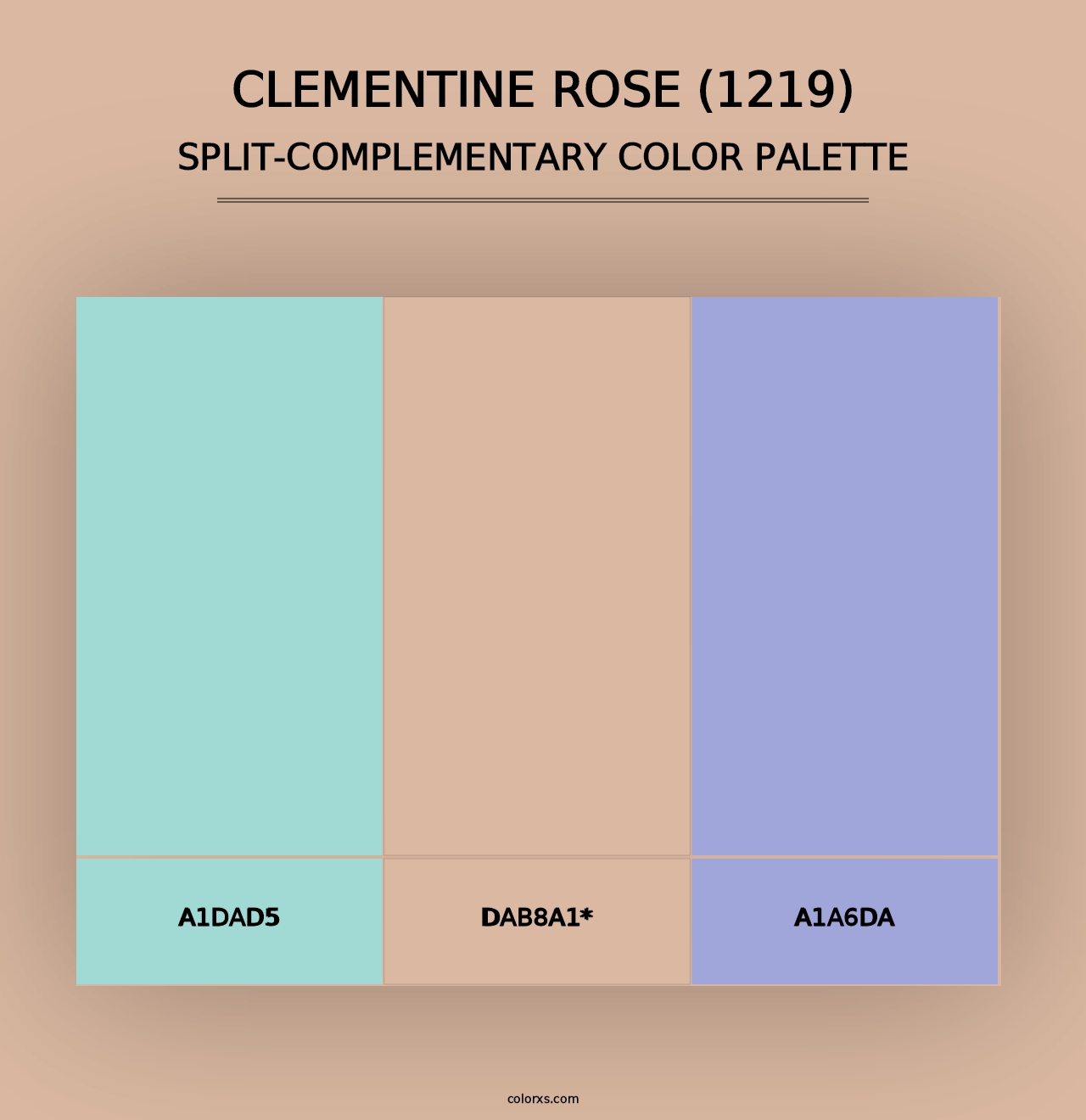 Clementine Rose (1219) - Split-Complementary Color Palette