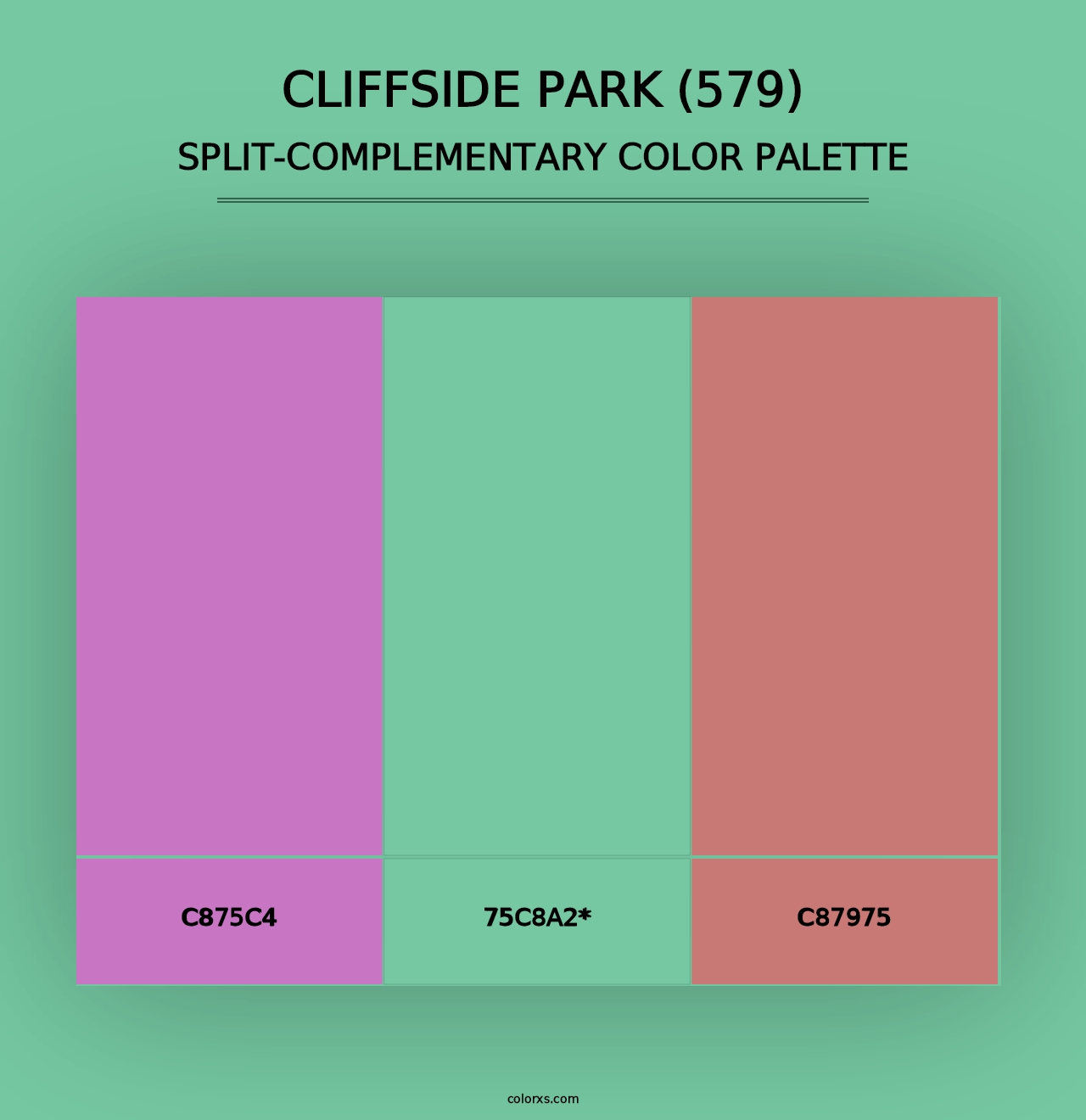 Cliffside Park (579) - Split-Complementary Color Palette