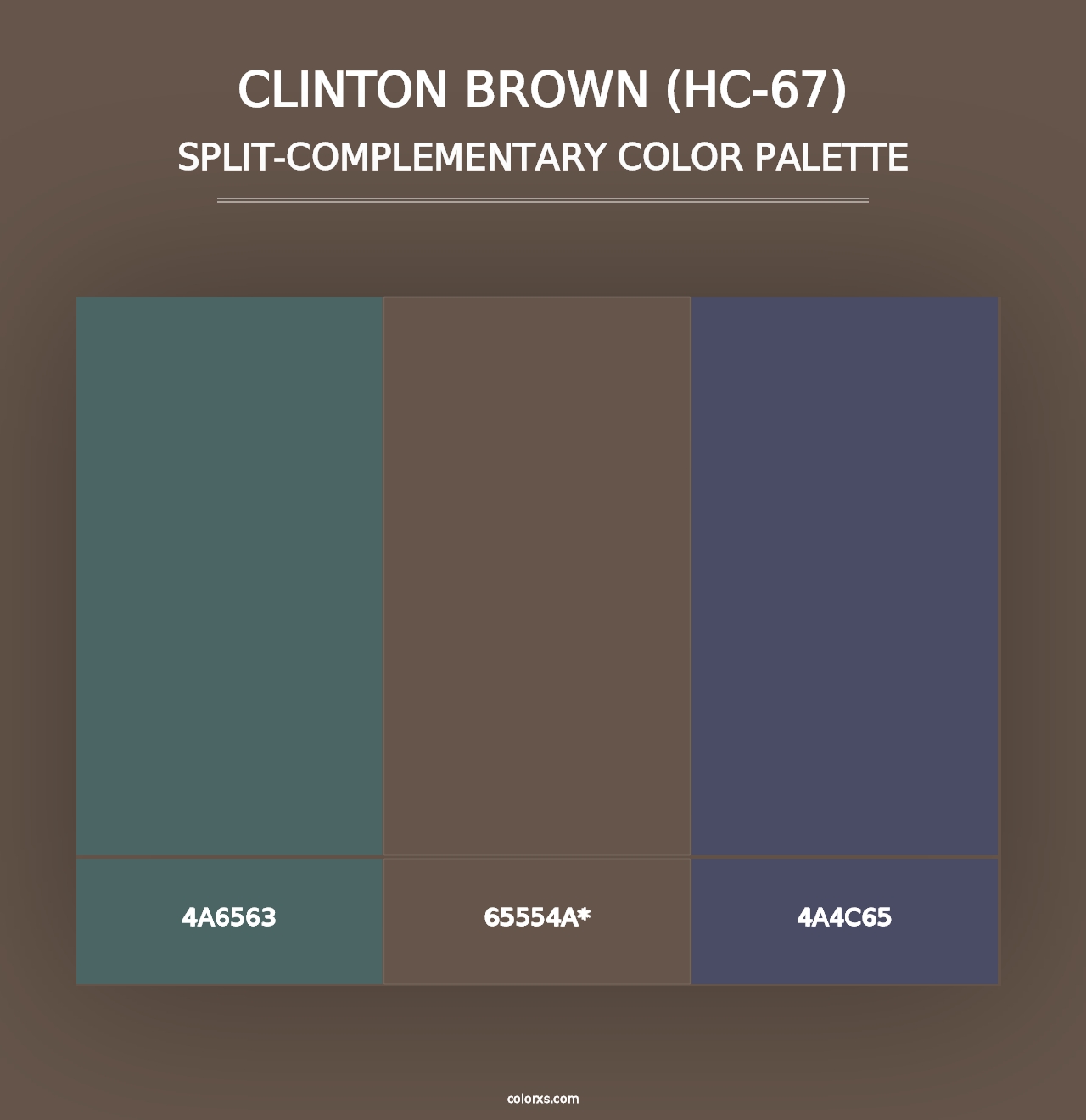 Clinton Brown (HC-67) - Split-Complementary Color Palette