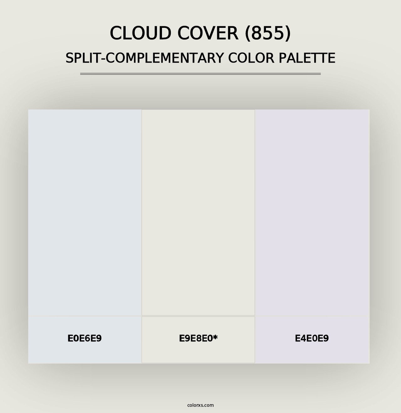 Cloud Cover (855) - Split-Complementary Color Palette