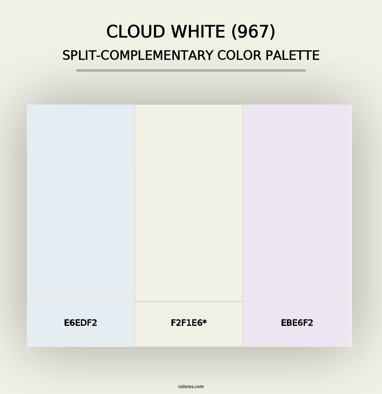 Cloud White (967) - Split-Complementary Color Palette