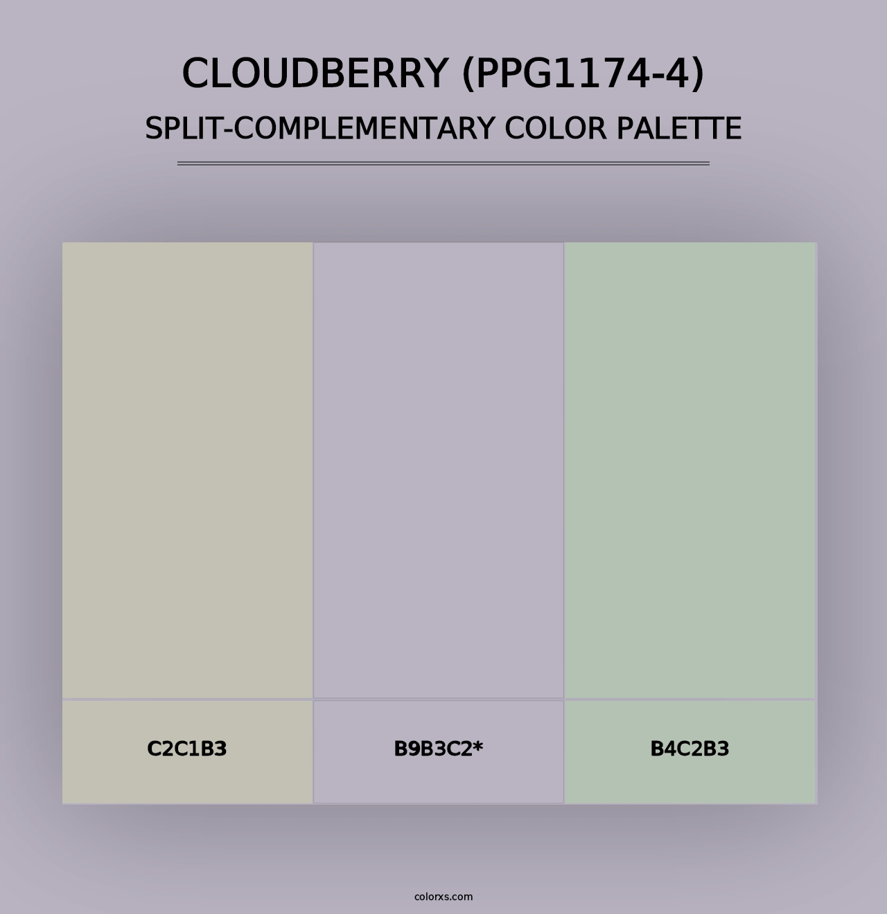 Cloudberry (PPG1174-4) - Split-Complementary Color Palette