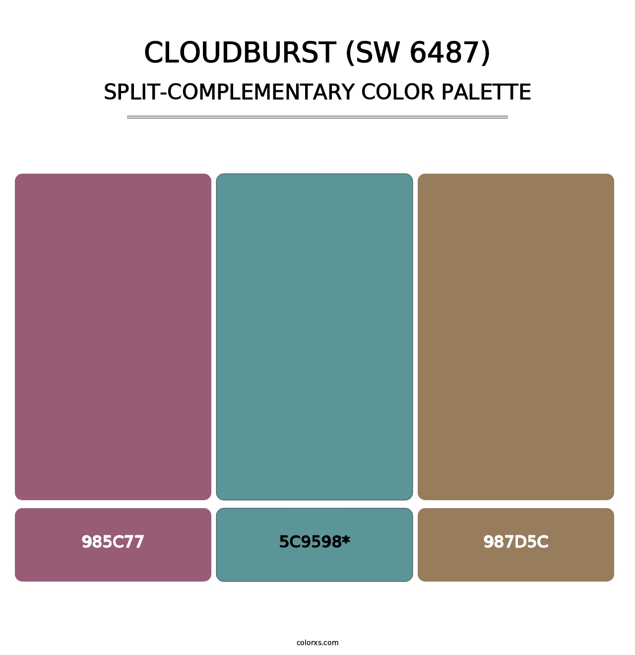 Cloudburst (SW 6487) - Split-Complementary Color Palette